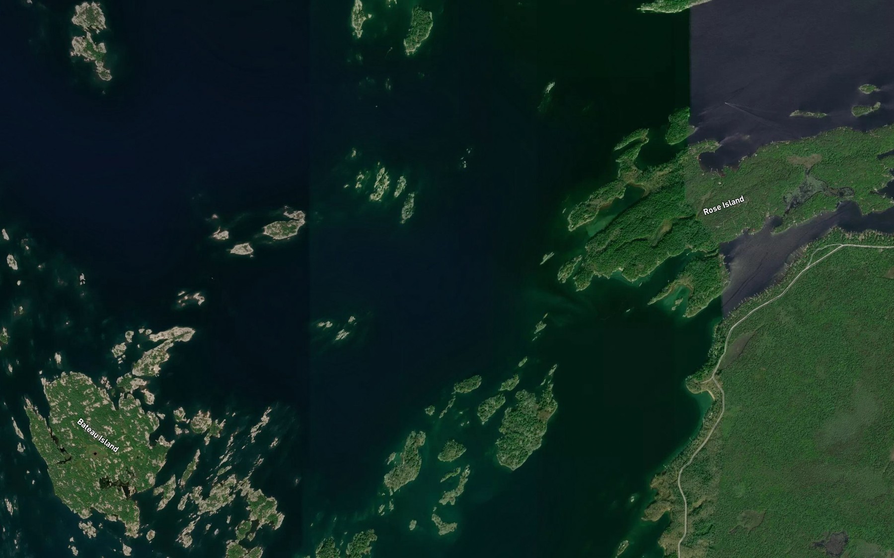 Satellite map of the Albert Channel