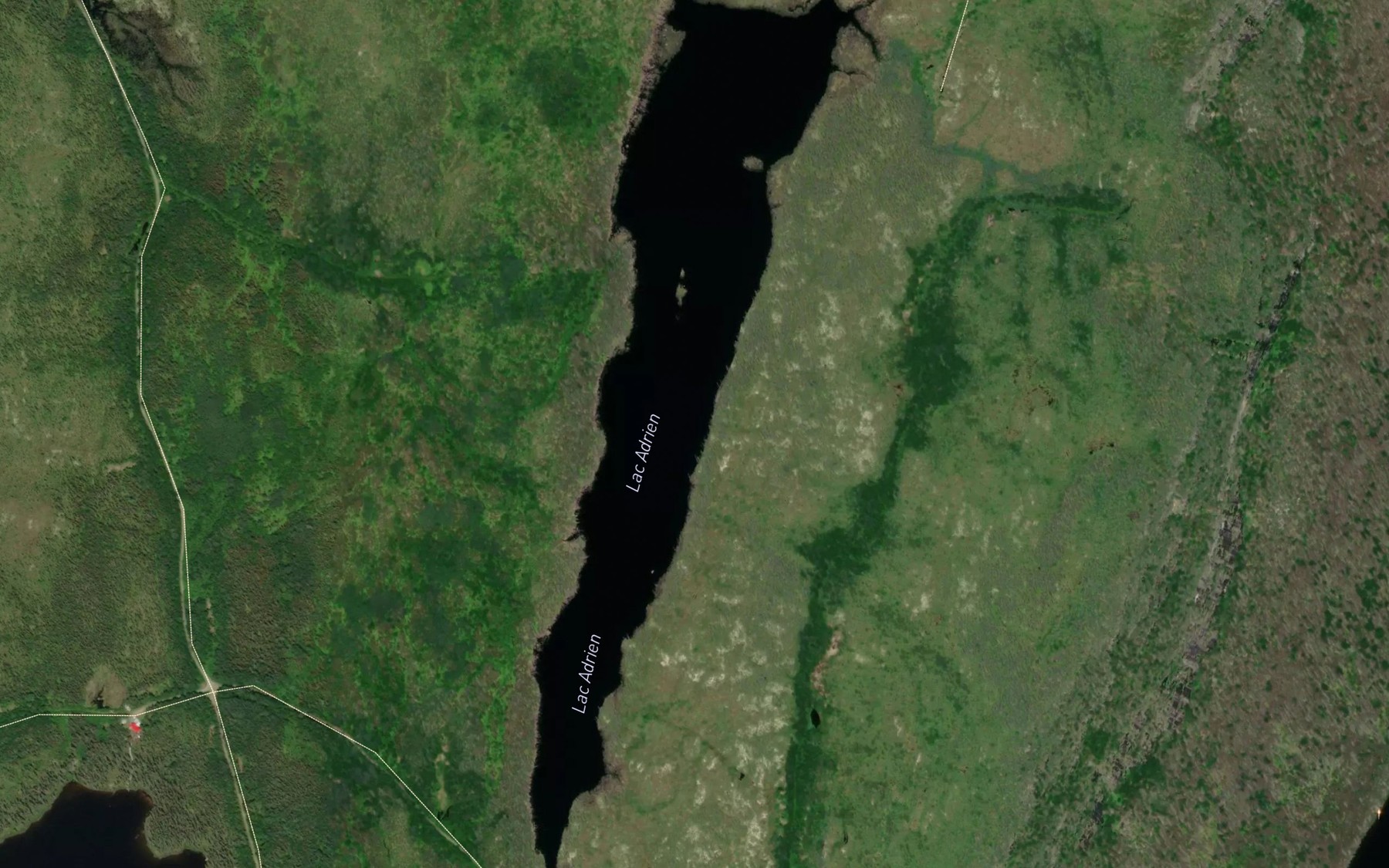 Satellite map of the Lac Adrien