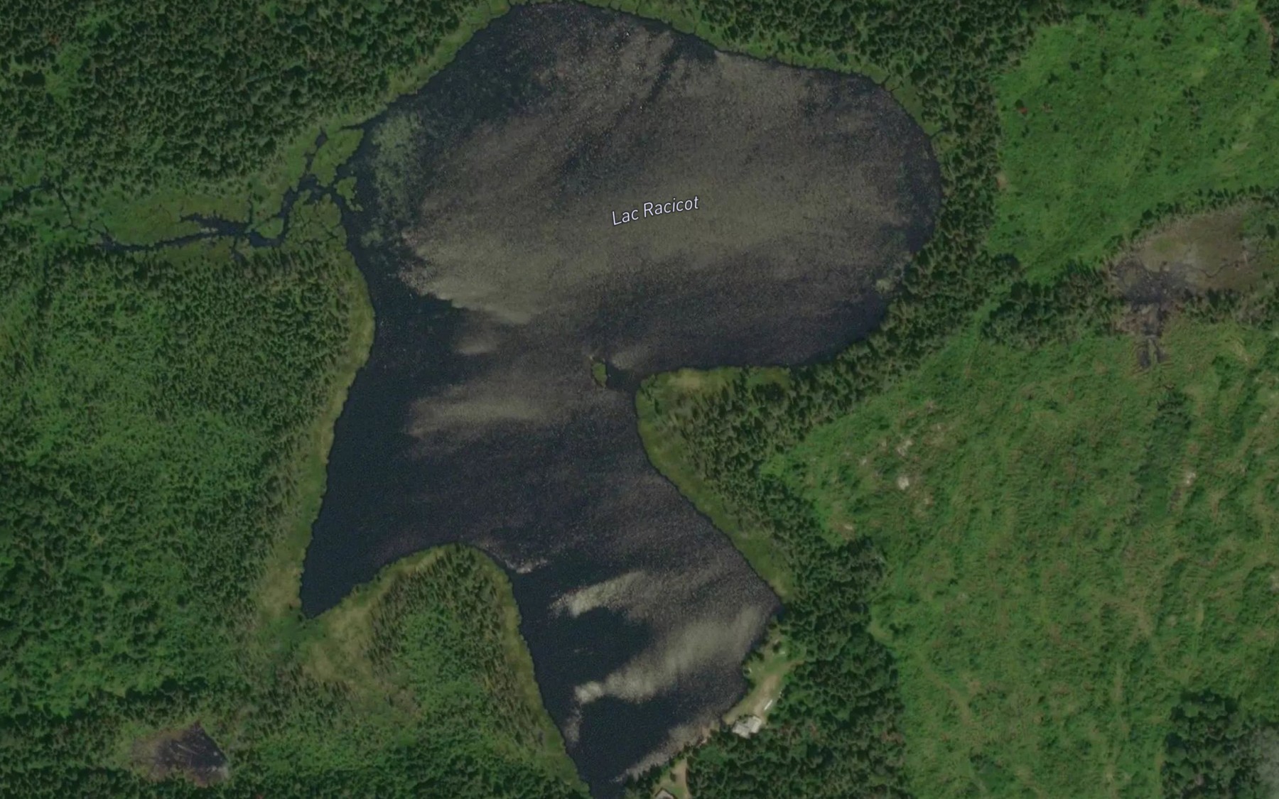Satellite map of the Lac Racicot