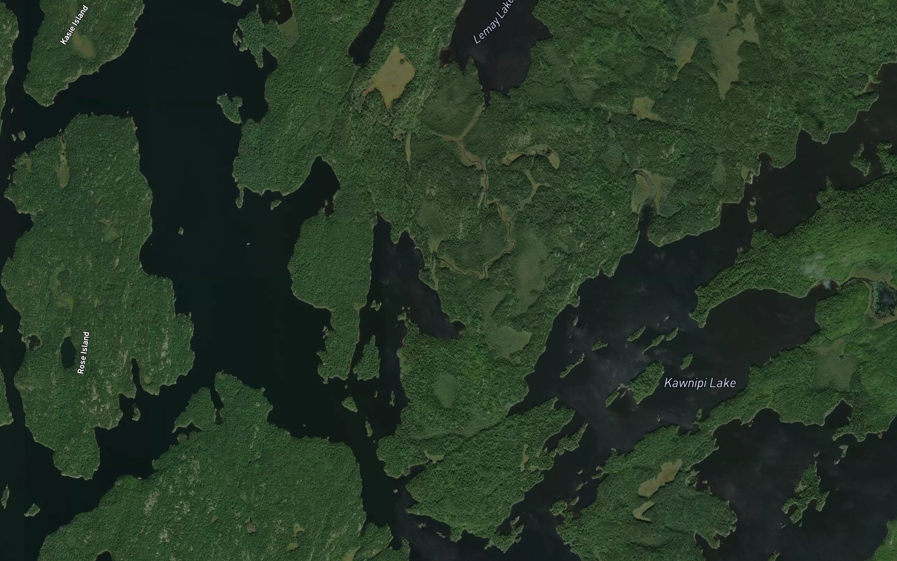 Satellite map of the Lemay Creek