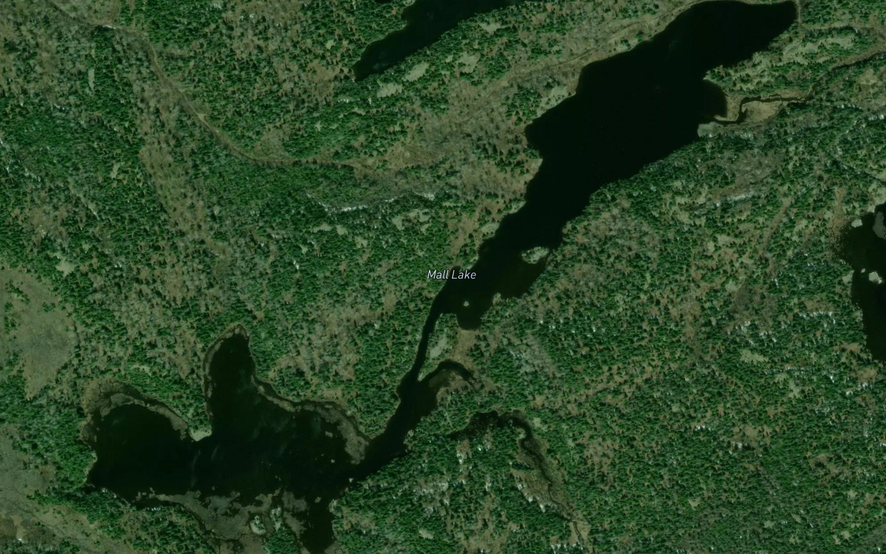 Satellite map of the Mall Lake