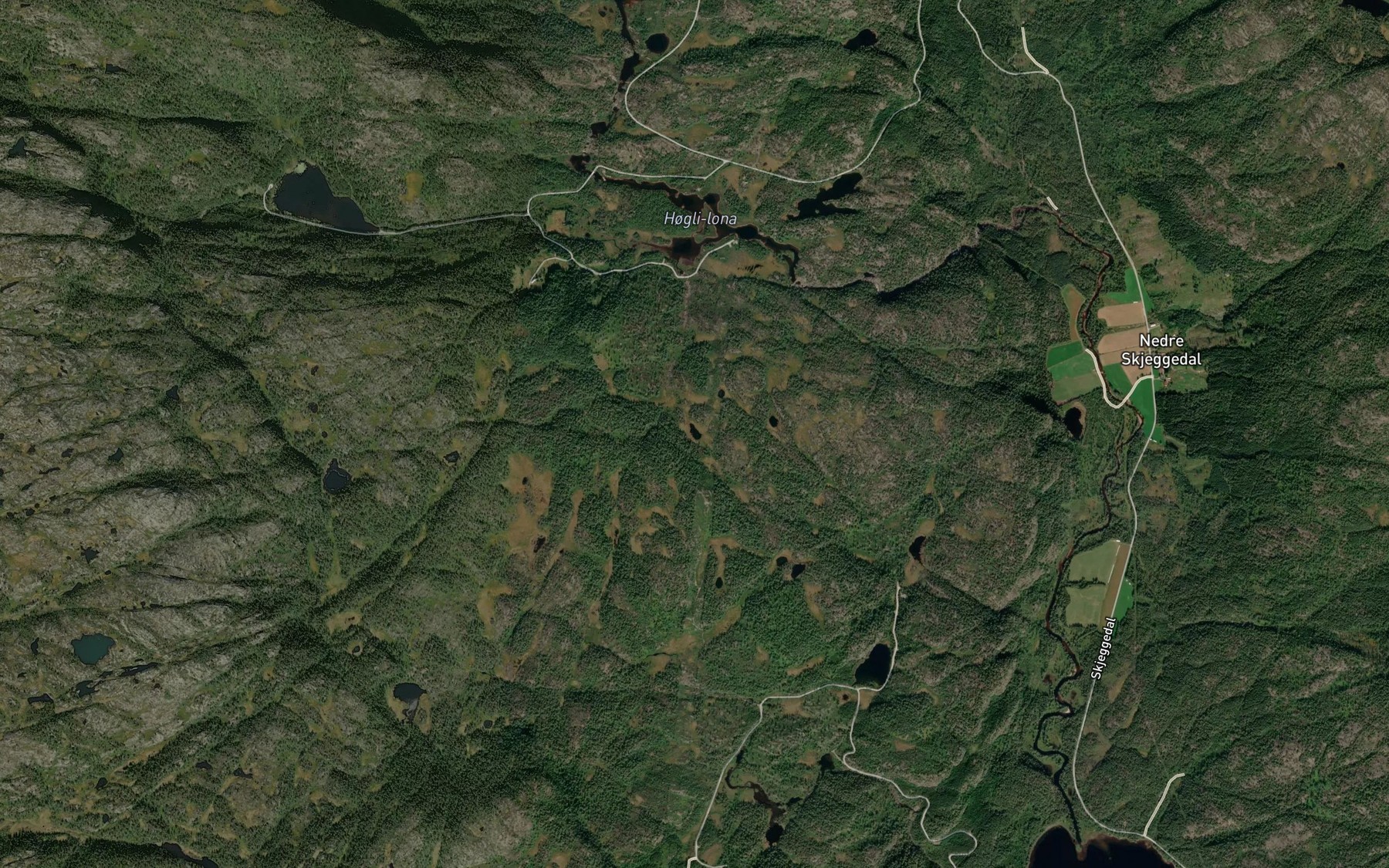 Satellite map of the Tjonnpytten