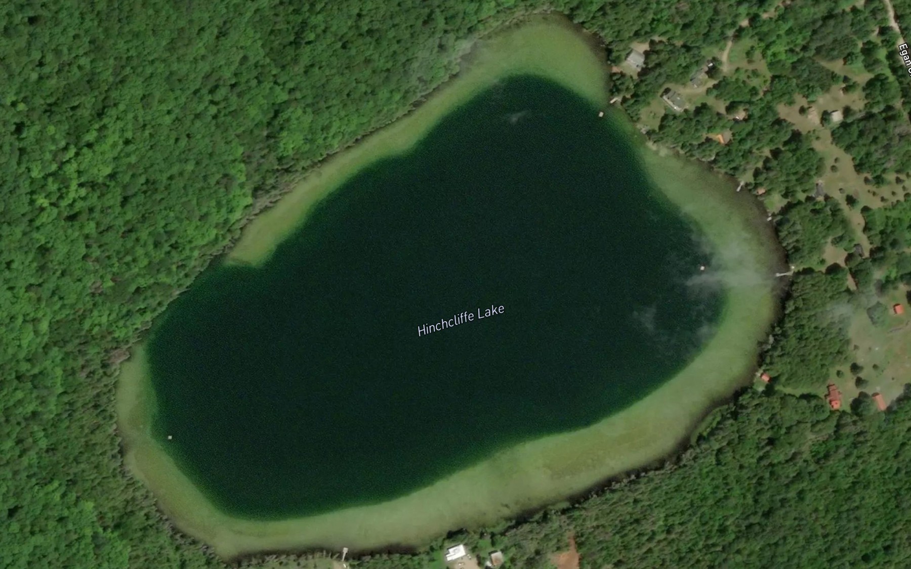 Satellite map of the Hinchcliffe Lake