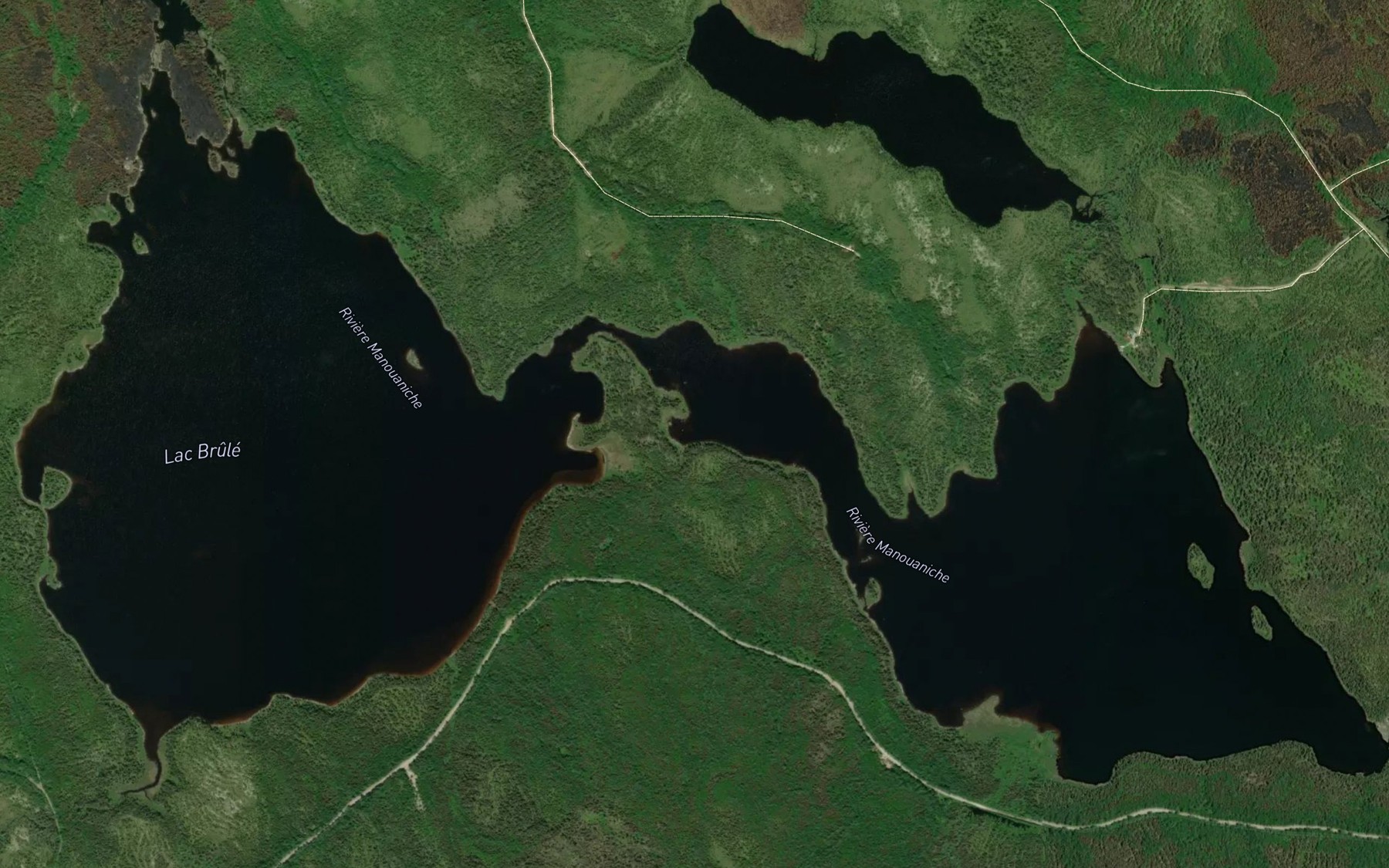 Satellite map of the Lac Brule