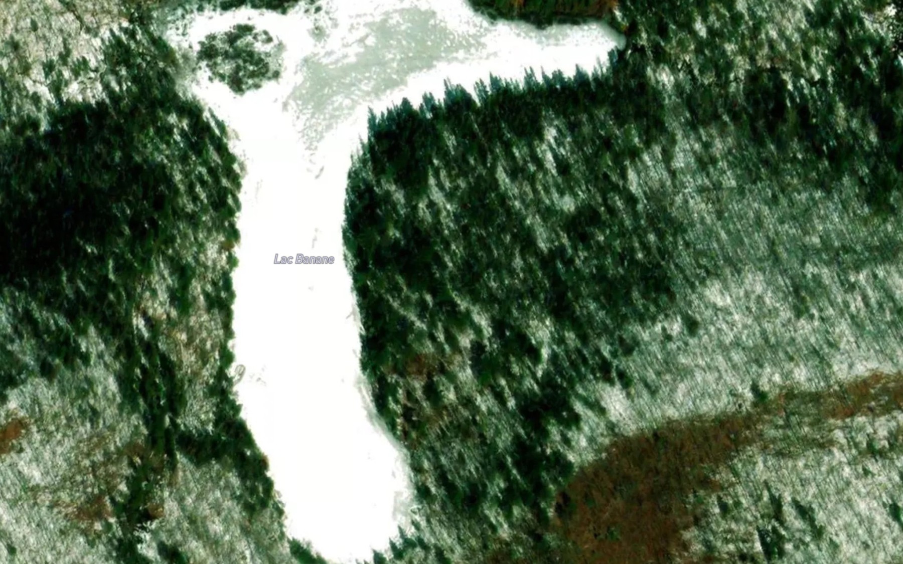 Satellite map of the Lac Banane