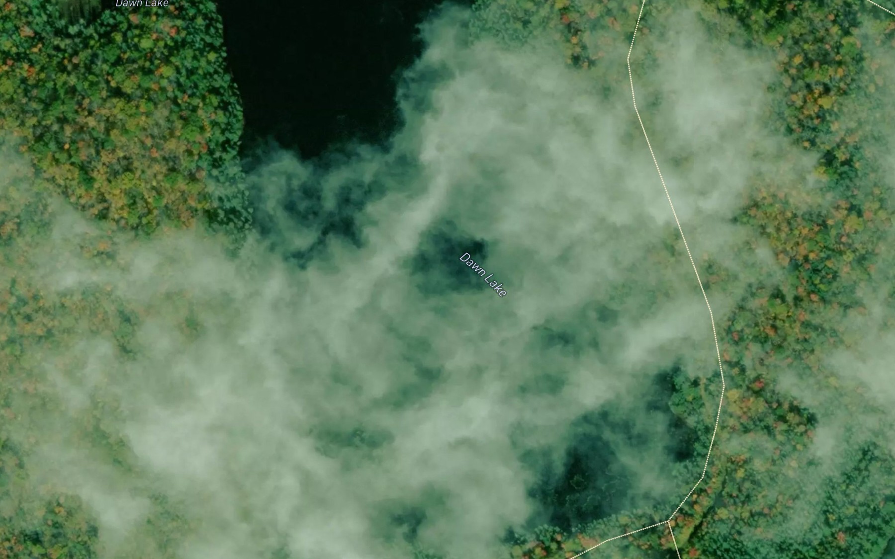 Satellite map of the Dawn Lake