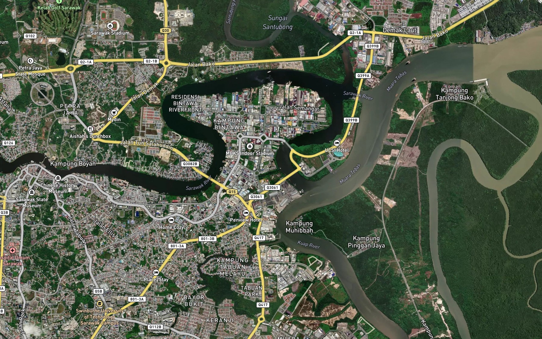 Satellite map of the Gosong Biawak
