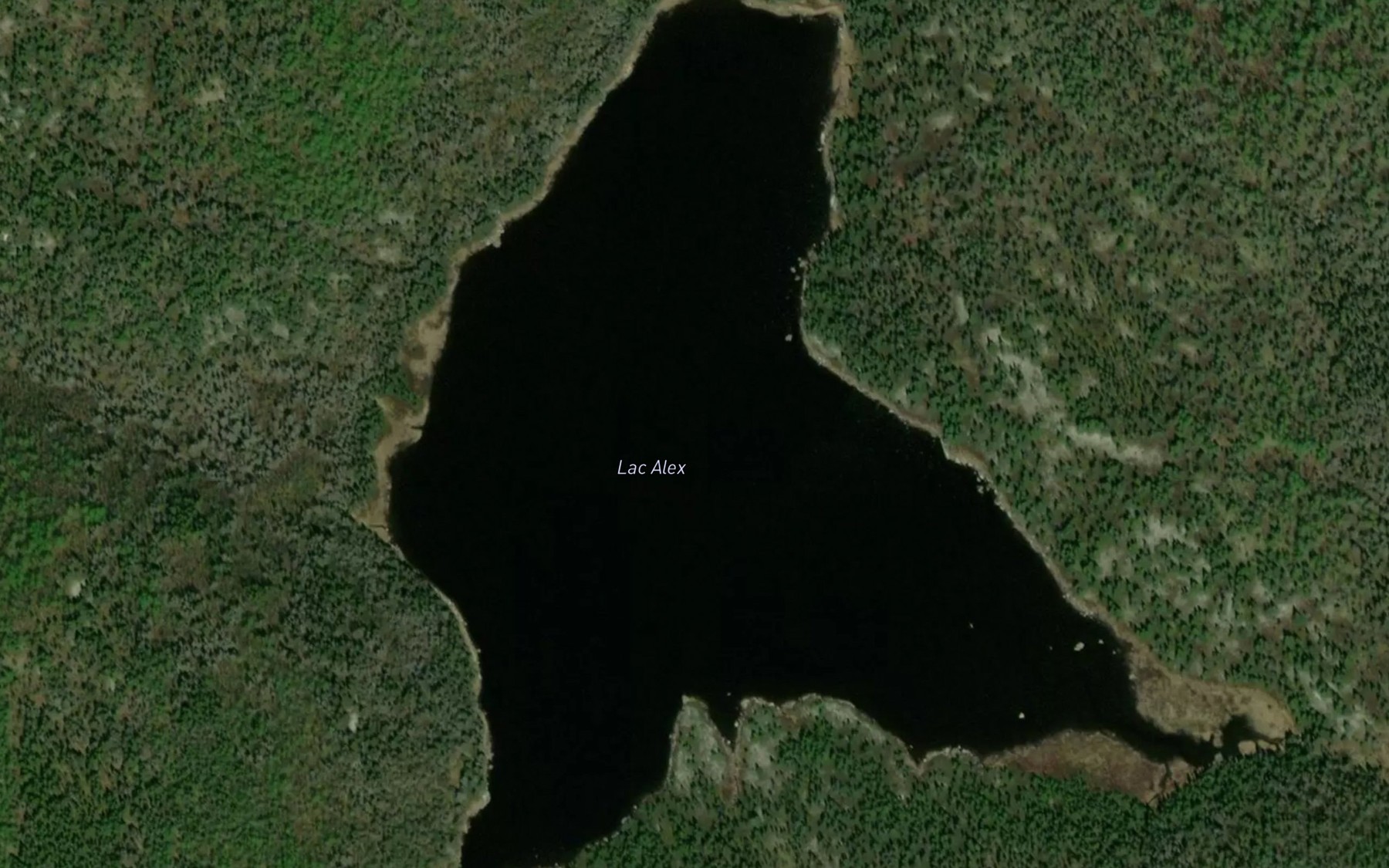 Satellite map of the Lac Alex