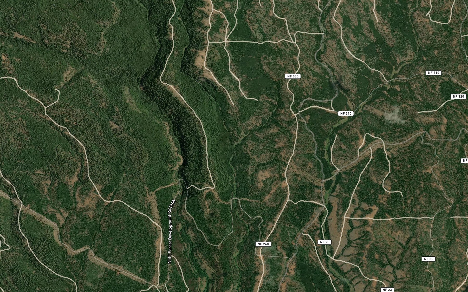 Satellite map of the Deep Creek