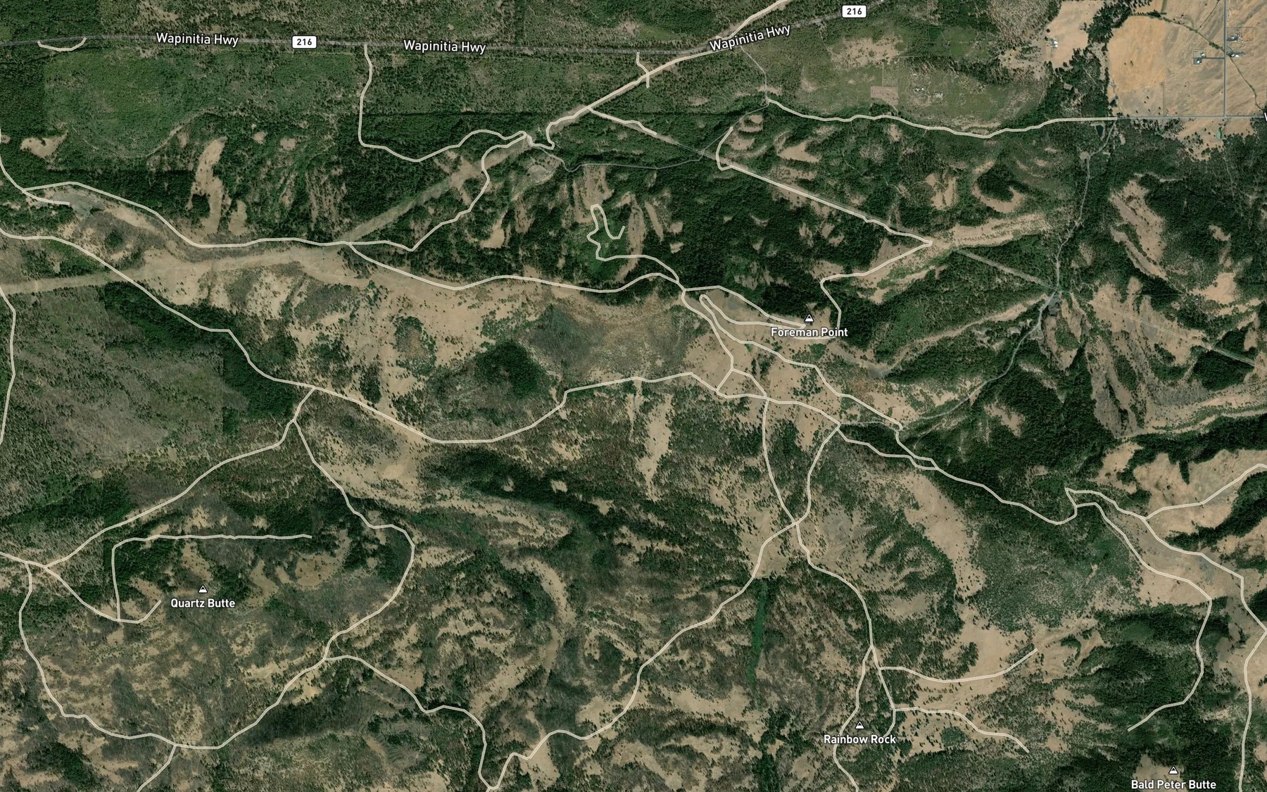 Satellite map of the Daniel Spring