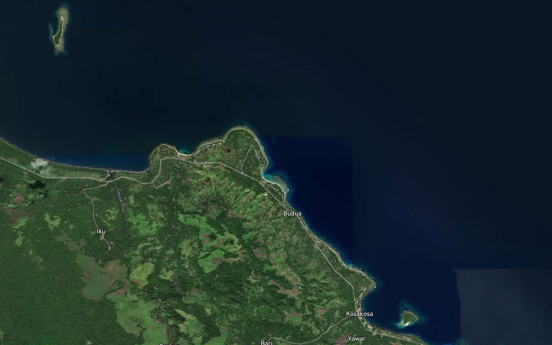 Satellite map of the Mandy Passage
