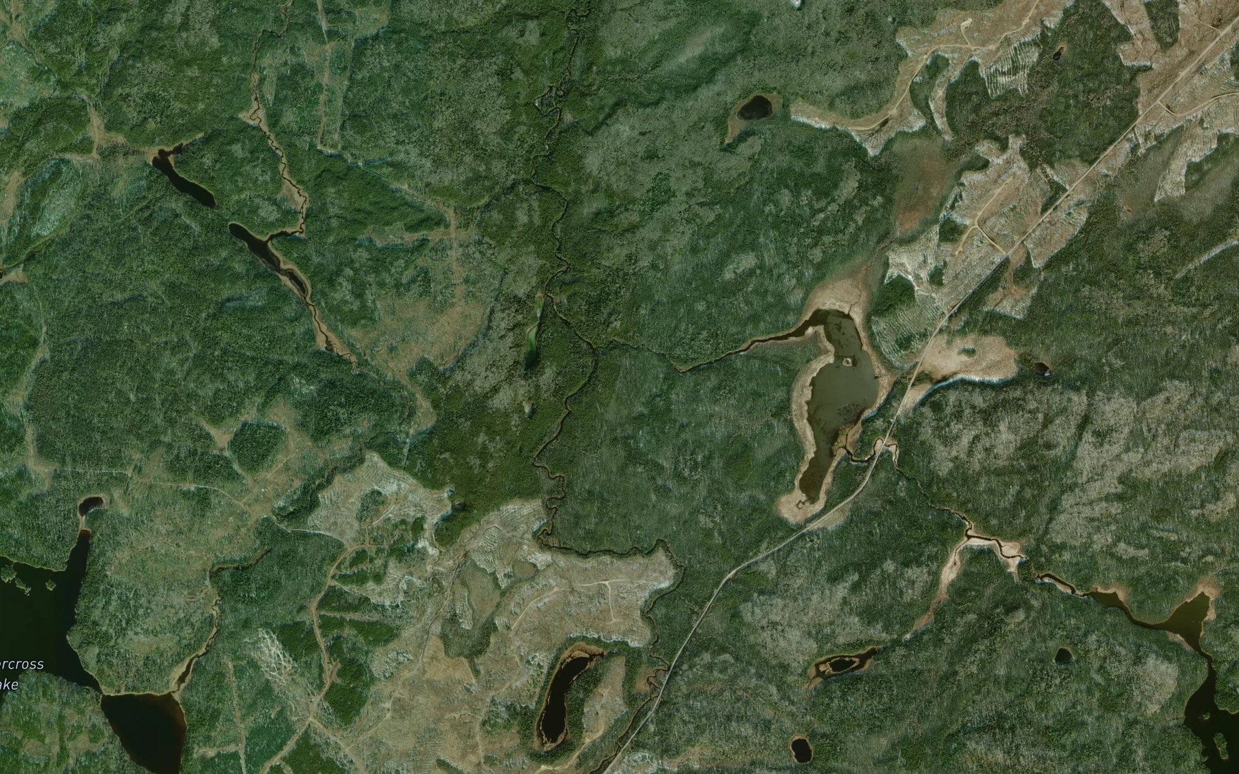 Satellite map of the Bullmoose Creek