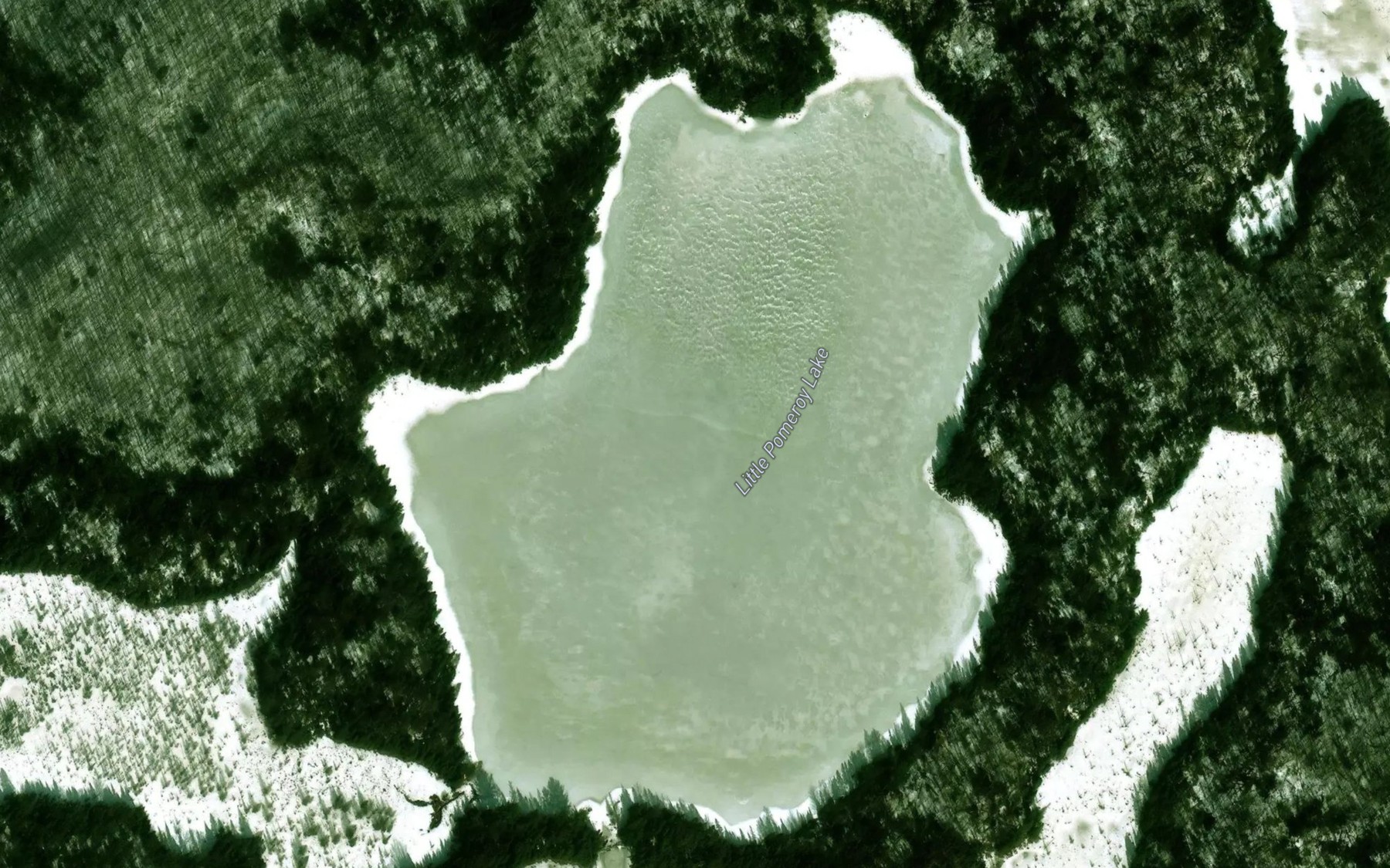 Satellite map of the Little Pomeroy Lake