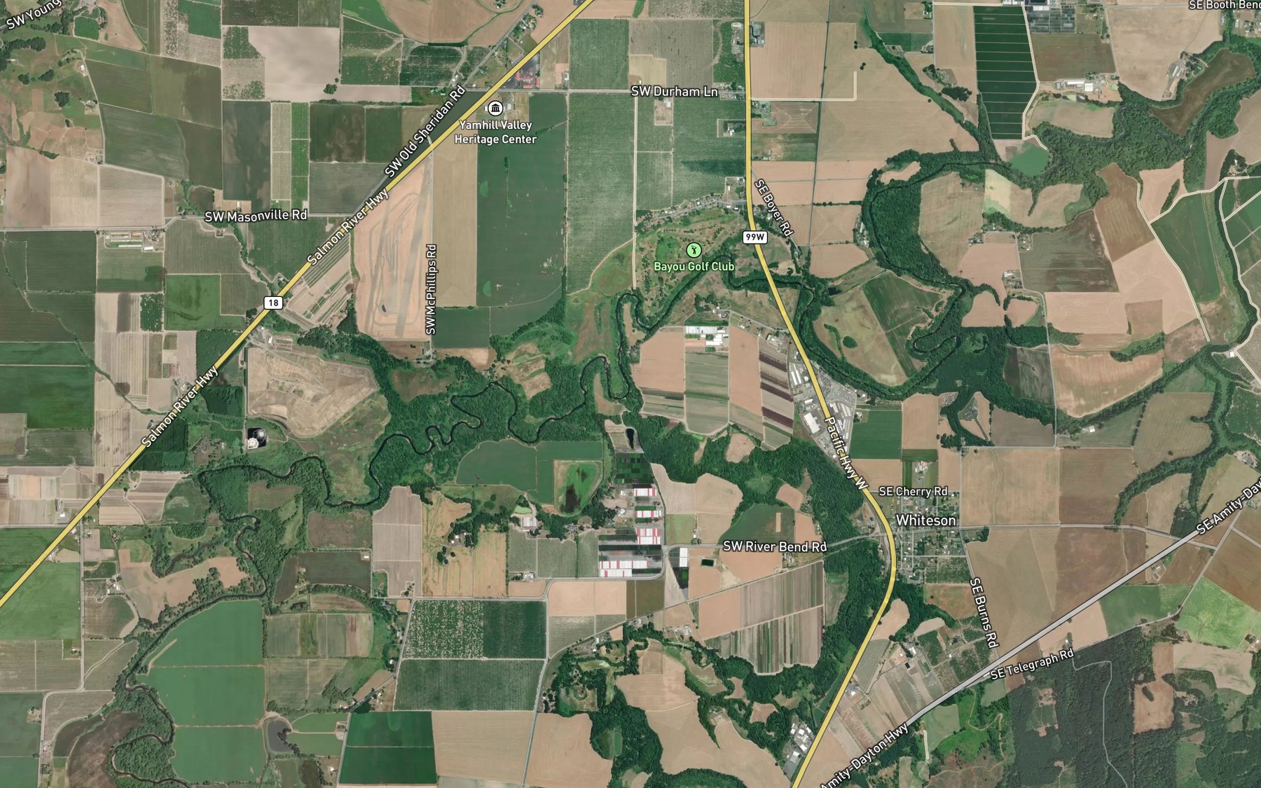 Satellite map of the Salt Creek