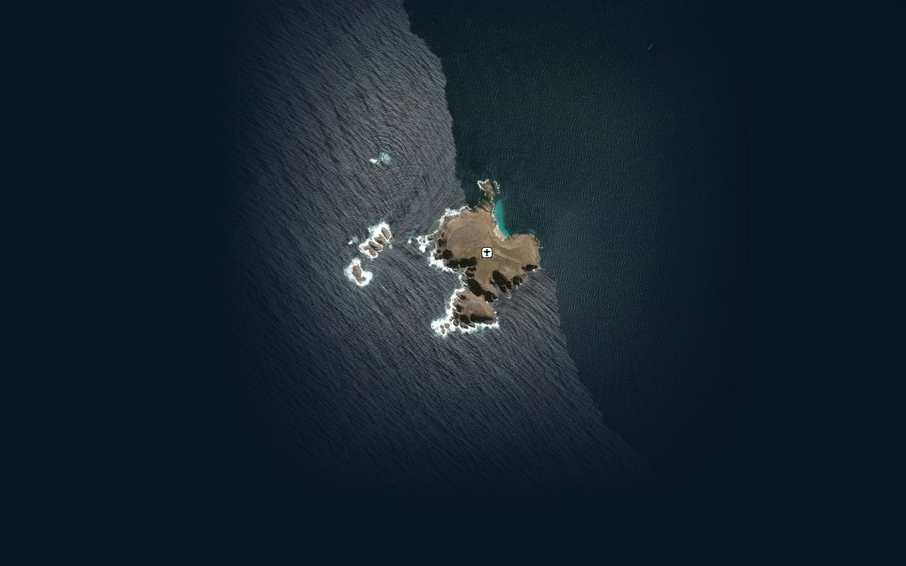 Satellite map of the Swallowtail Bay