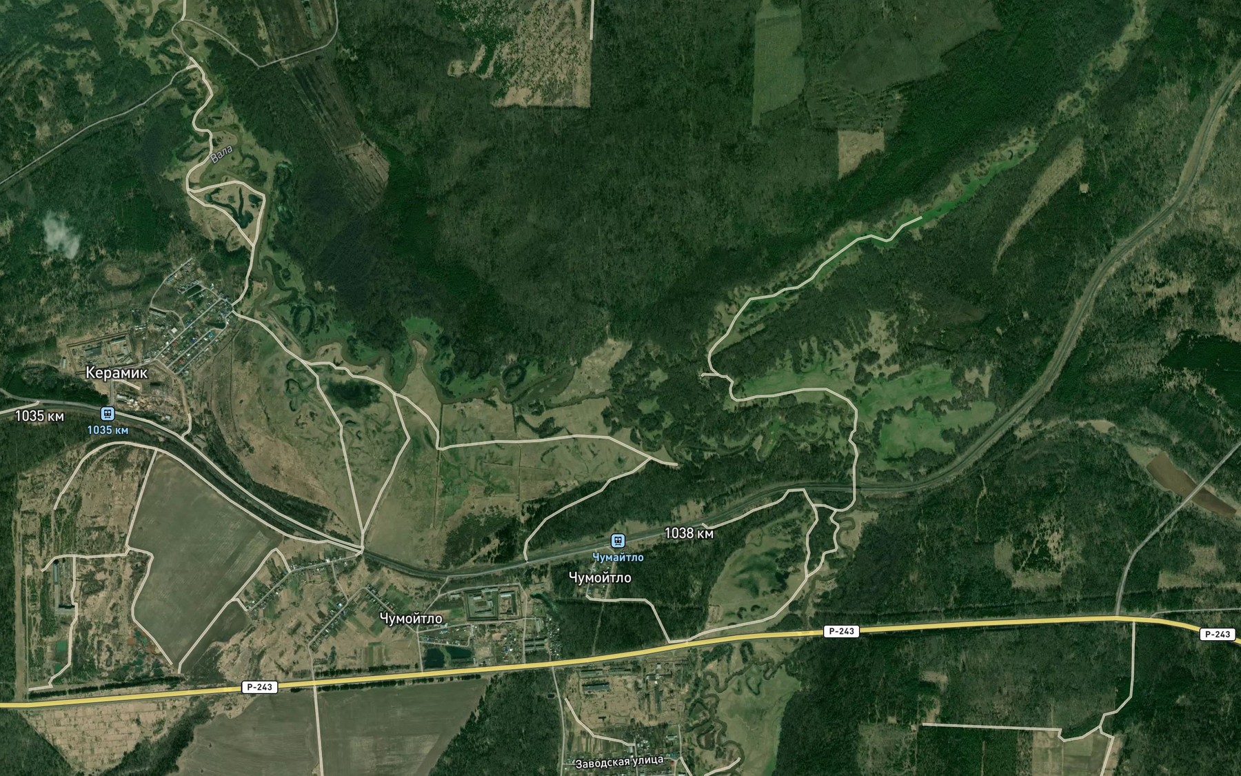Satellite map of the Pychas