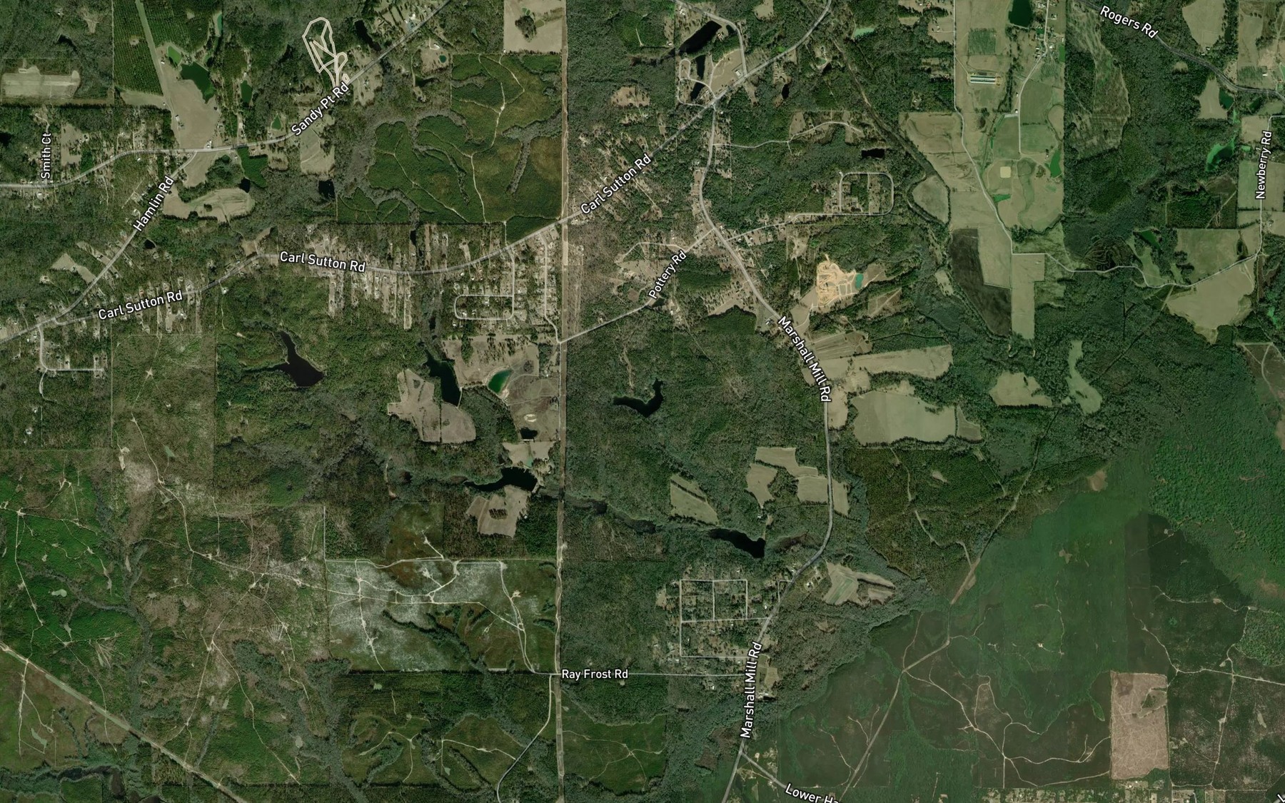 Satellite map of the Merritt Lake