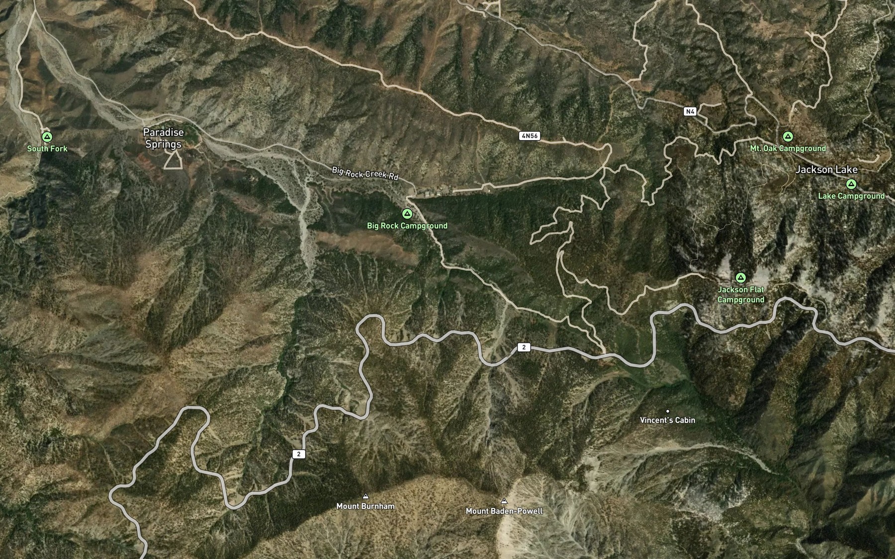 Satellite map of the Icy Springs