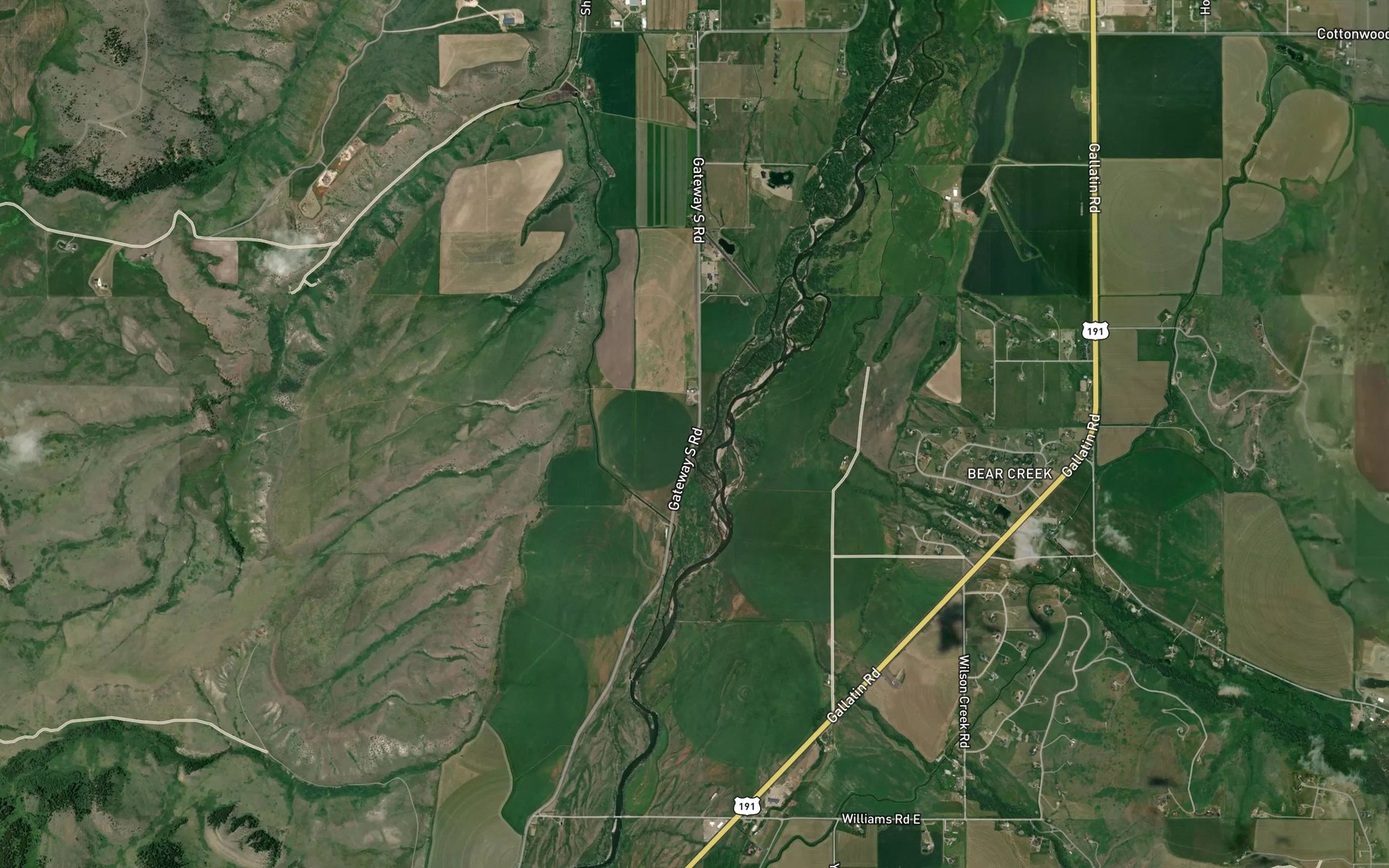 Satellite map of the Sterling Ditch