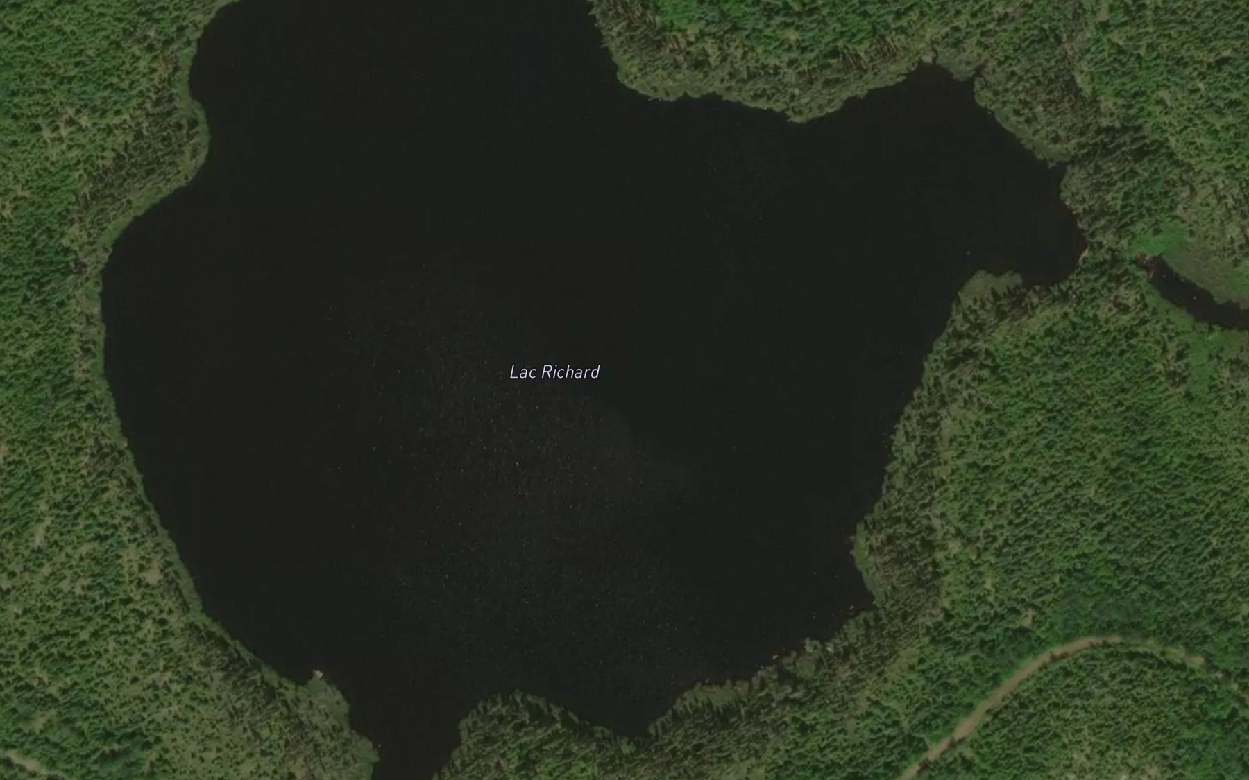 Satellite map of the Lac Richard