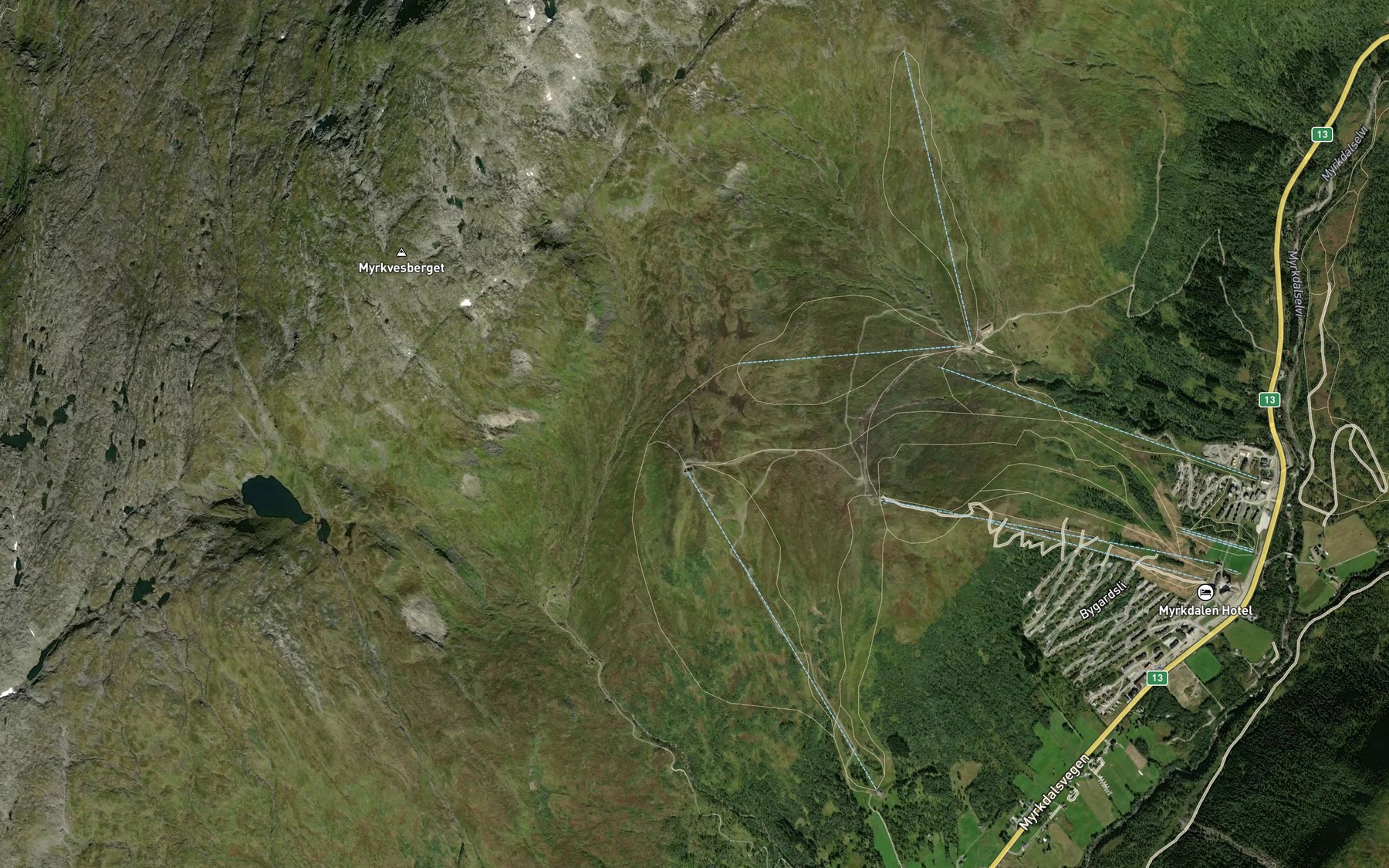Satellite map of the Storhaugtjorni