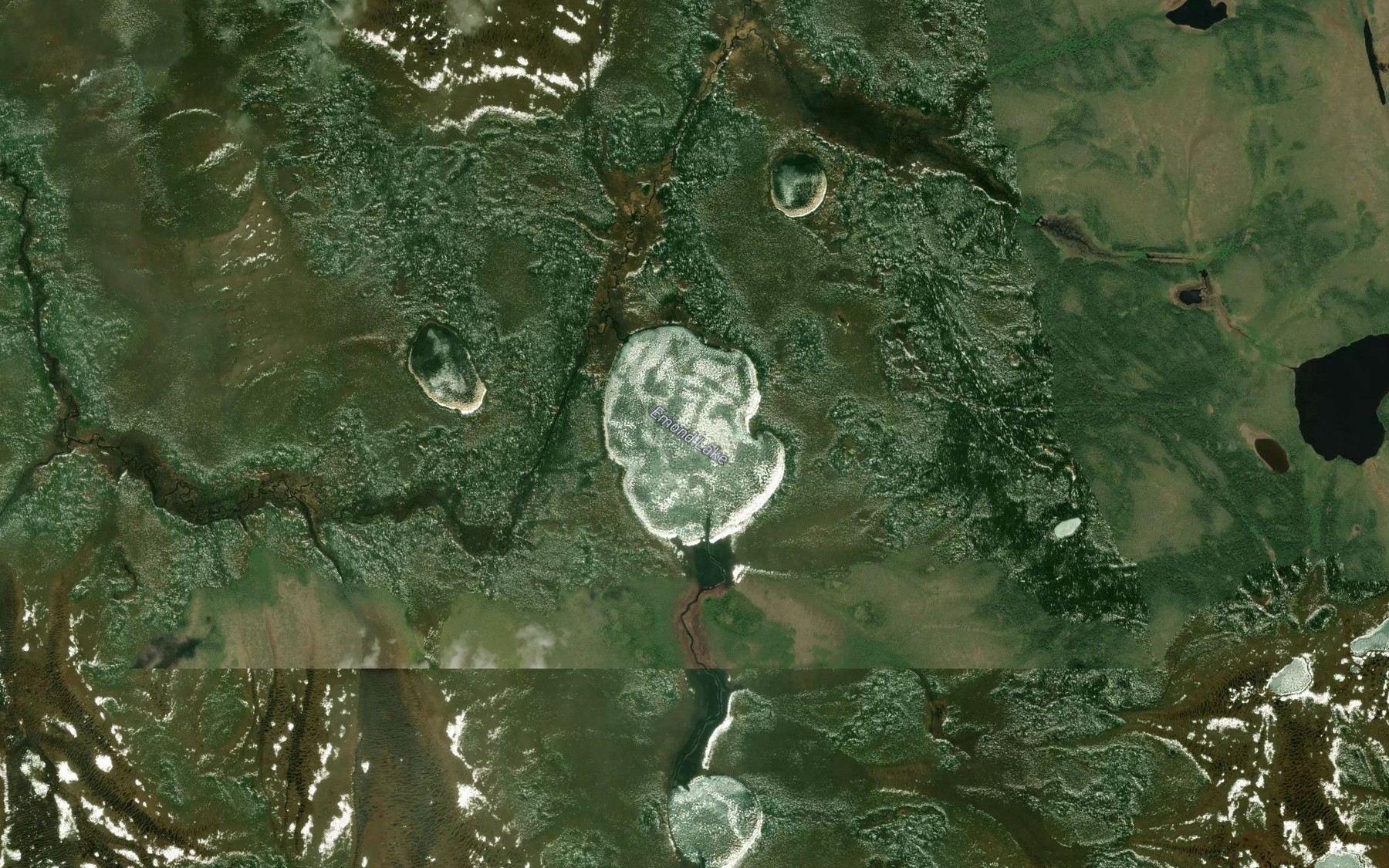 Satellite map of the Emond Lake