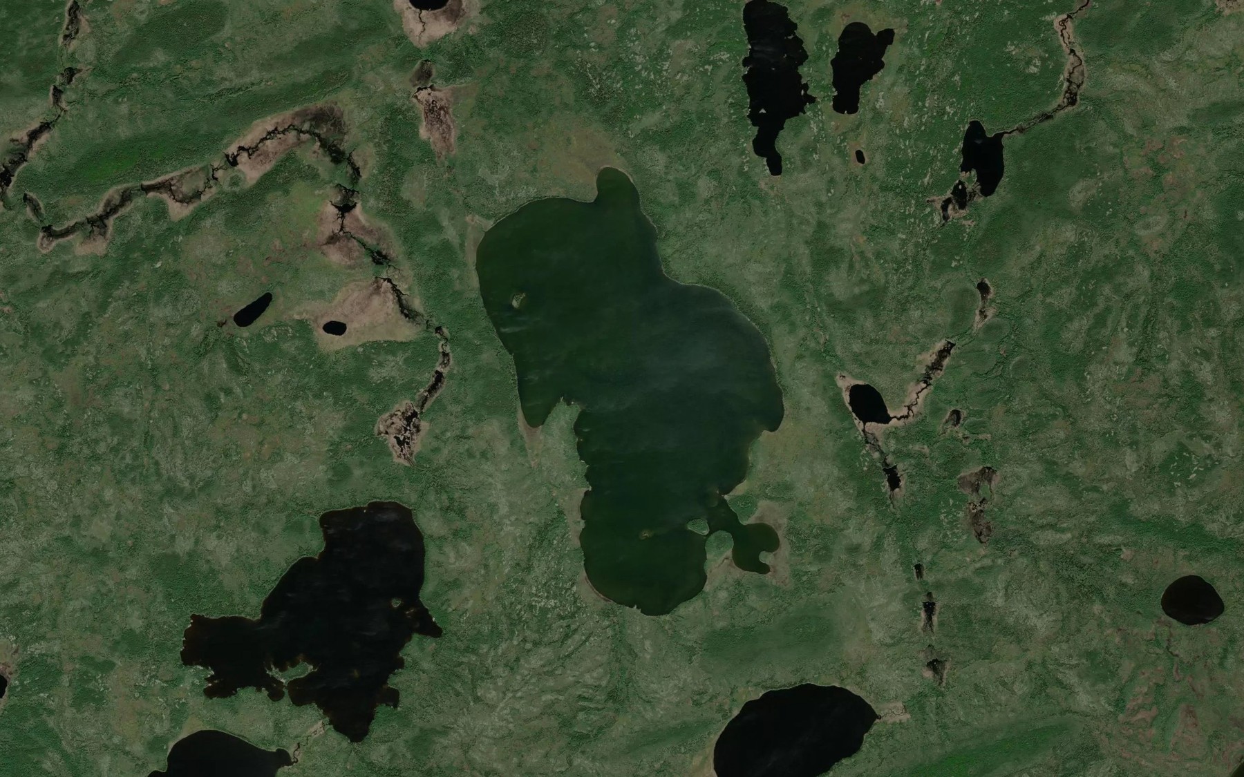 Satellite map of the Frederick Hall Lake