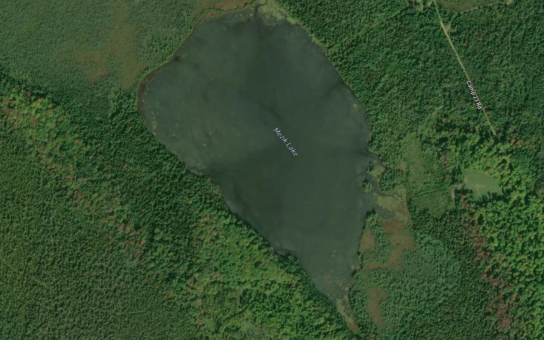 Satellite map of the Mezik Lake