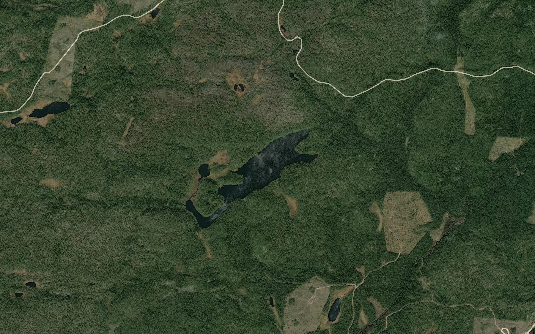 Satellite map of the Ozero Shalami