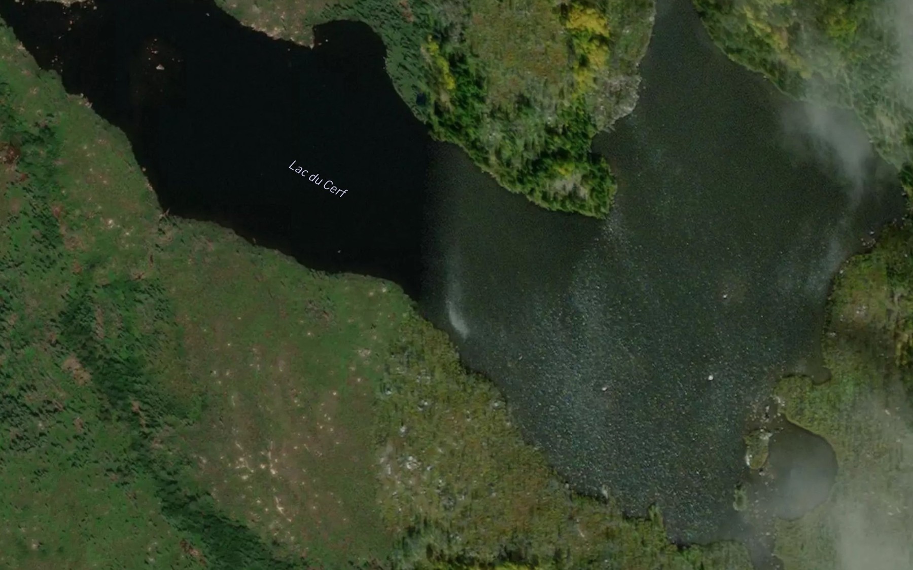 Satellite map of the Lac du Cerf