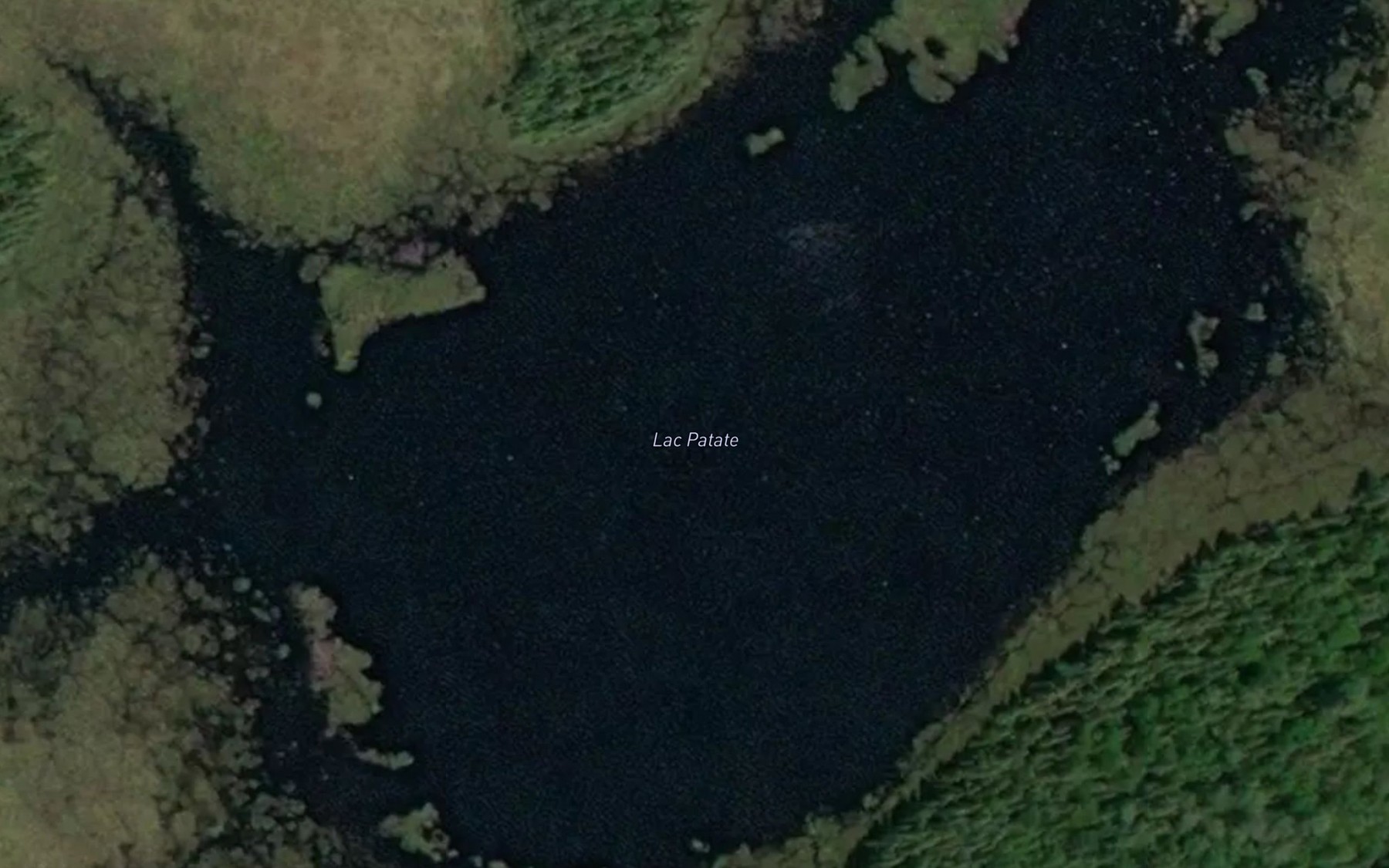 Satellite map of the Lac Patate