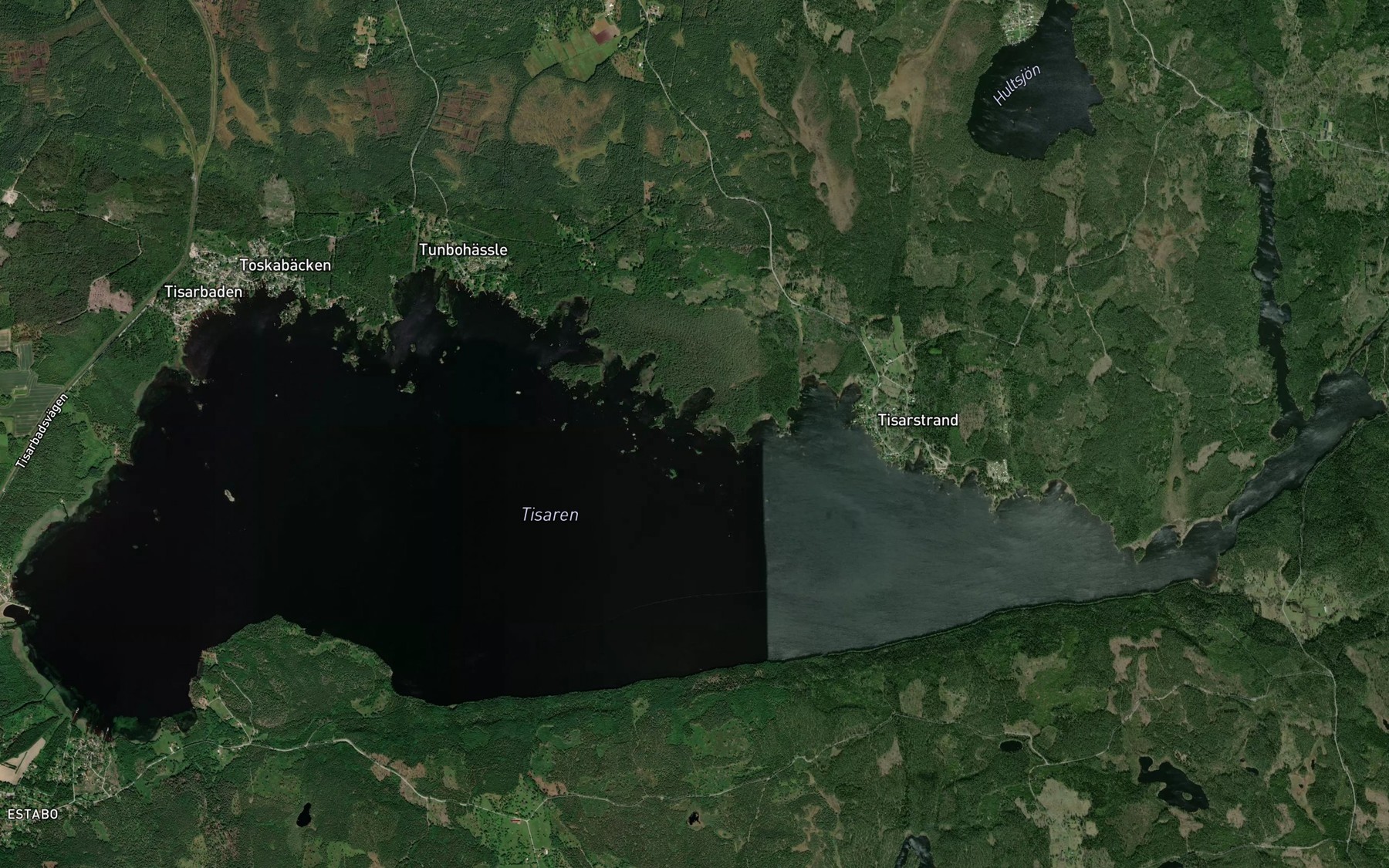 Satellite map of the Tisaren