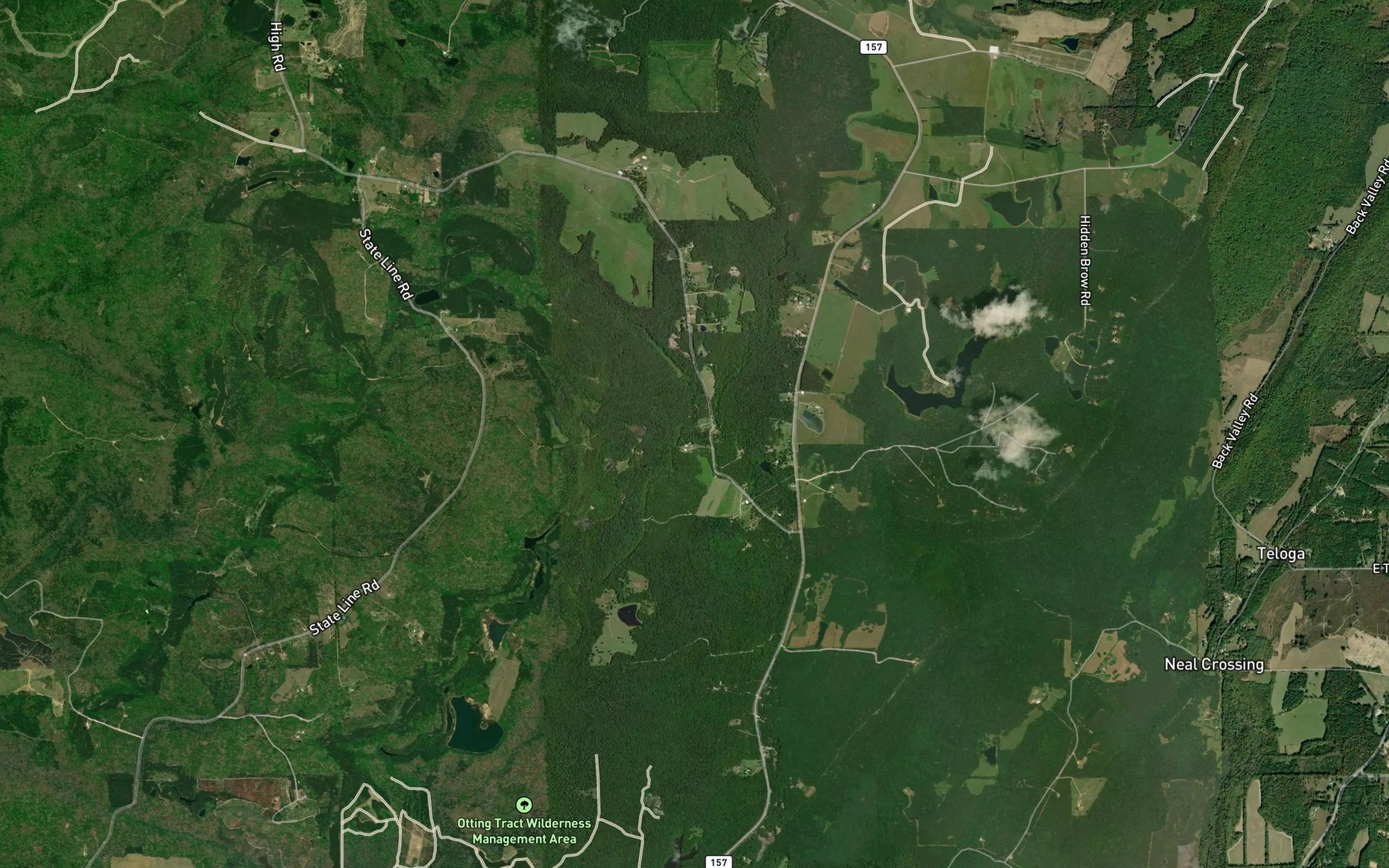 Satellite map of the Gilreath Creek