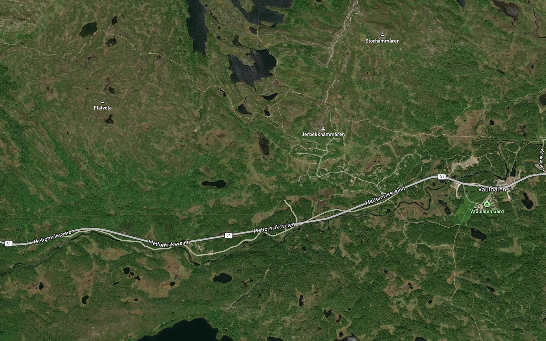 Satellite map of the Jervbekken