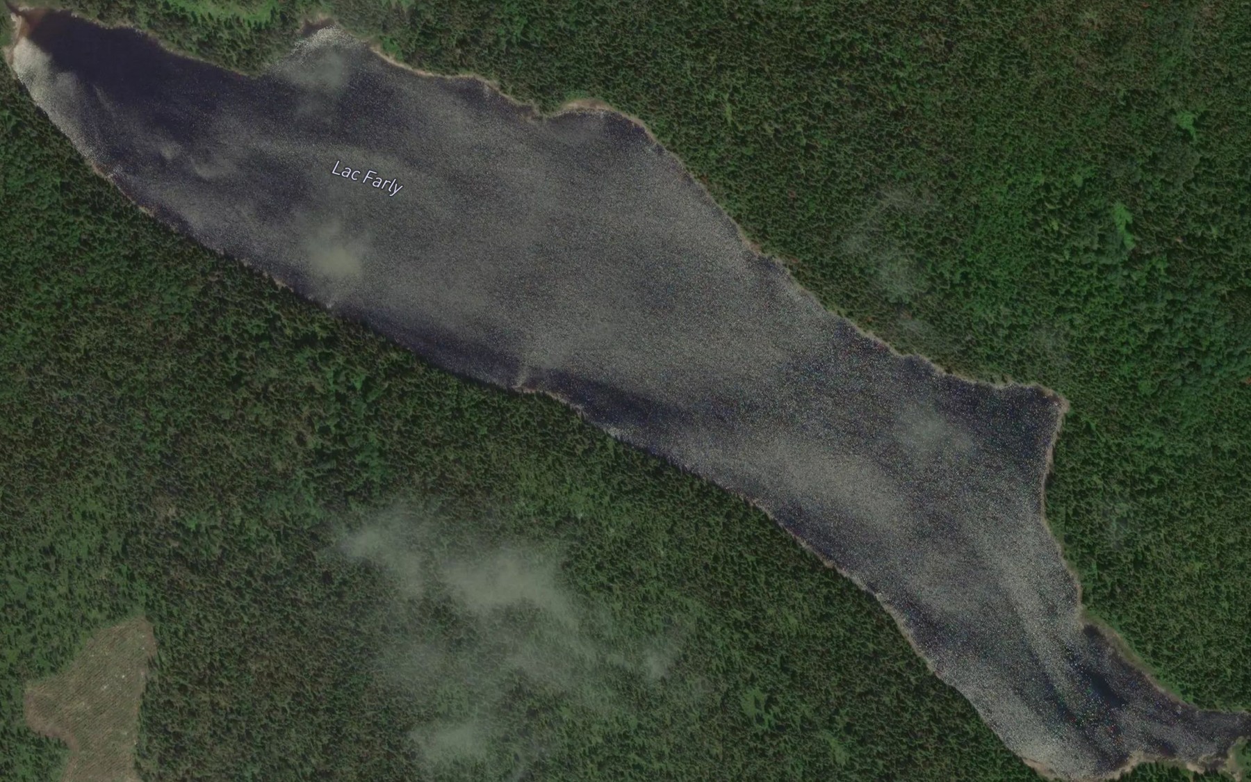 Satellite map of the Lac Farly