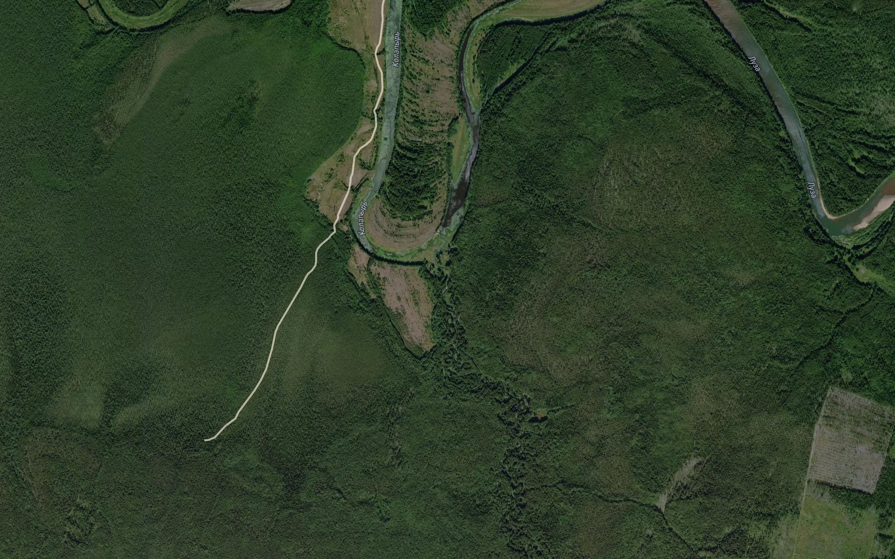 Satellite map of the Kolapyr'