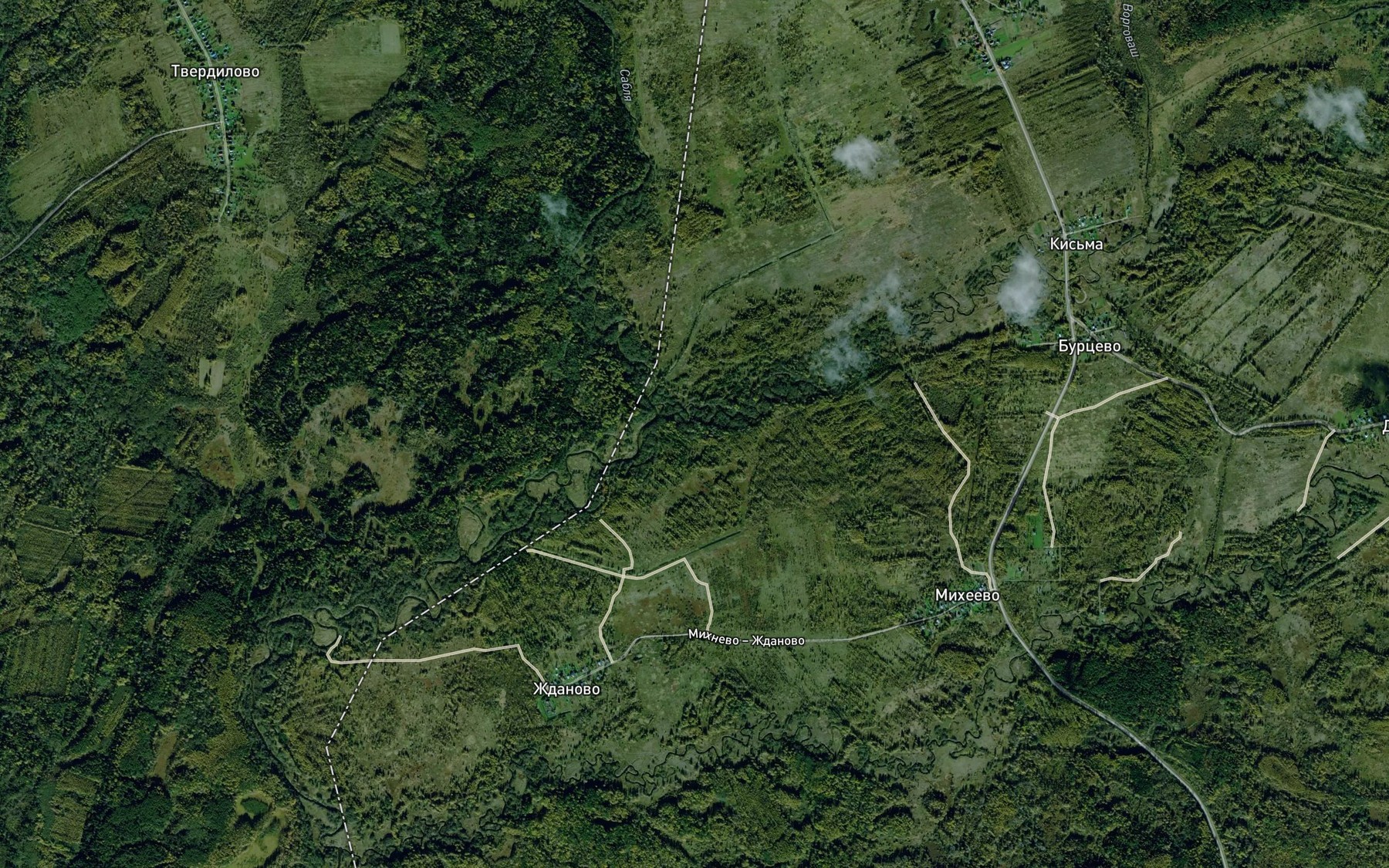 Satellite map of the Kis'ma