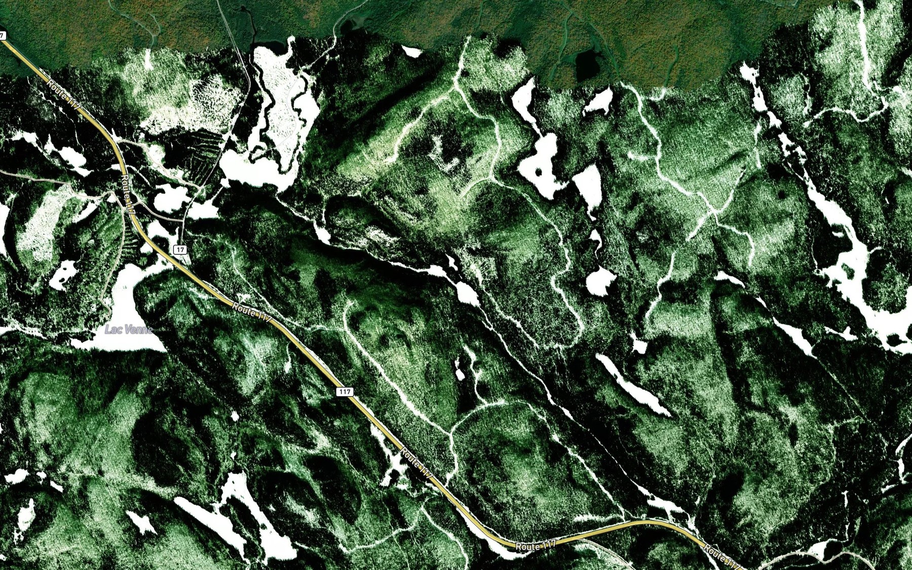 Satellite map of the Lac de la Sanve
