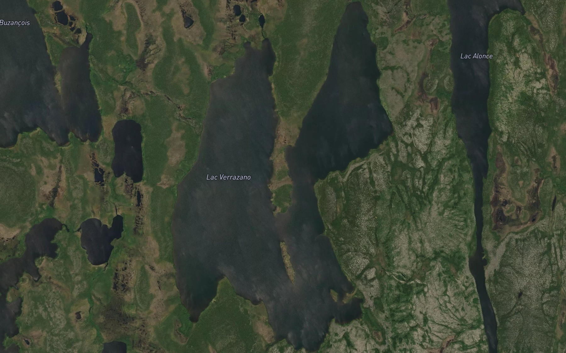 Satellite map of the Lac Verrazano