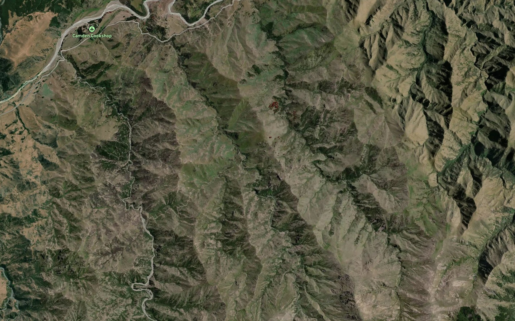 Satellite map of the Isis Stream
