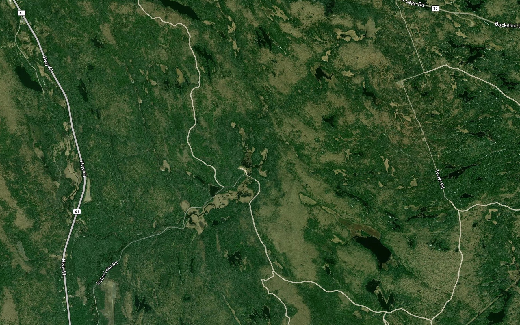 Satellite map of the Vantassel Creek