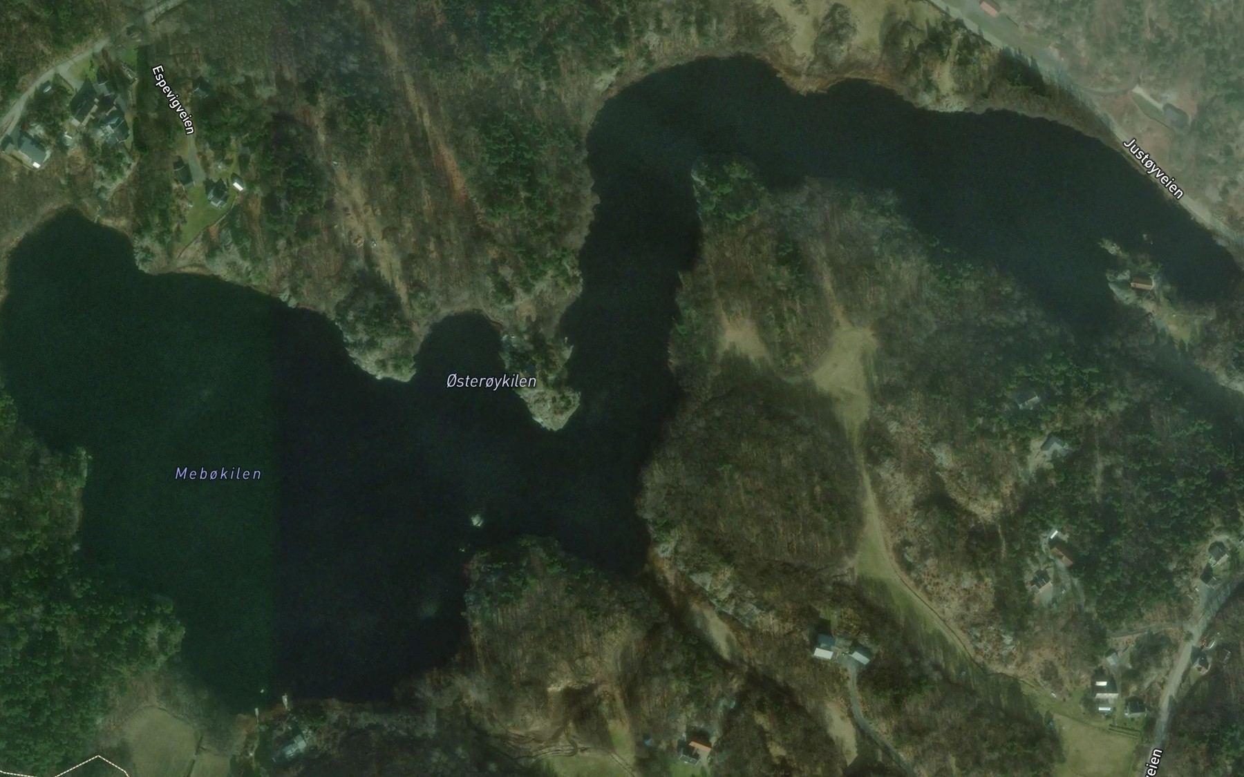 Satellite map of the Mebokilen