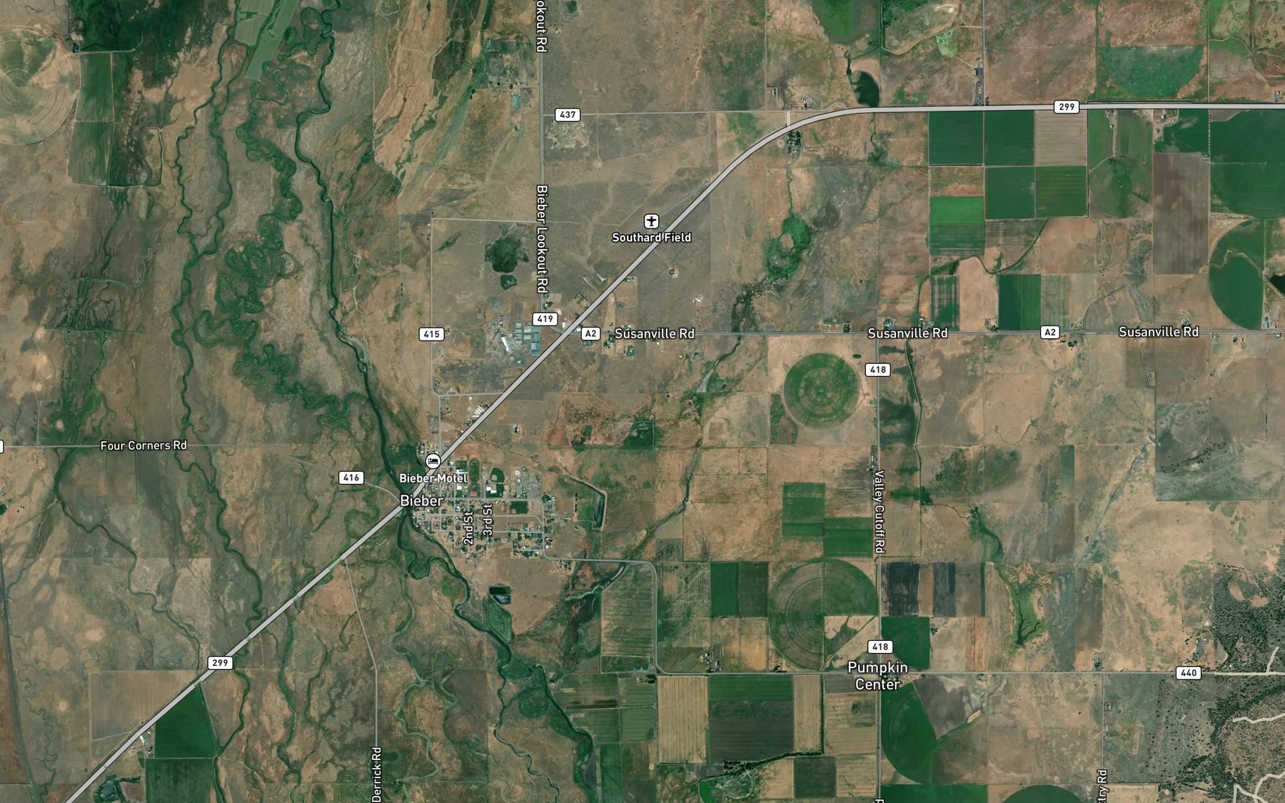 Satellite map of the Babcock Ditch