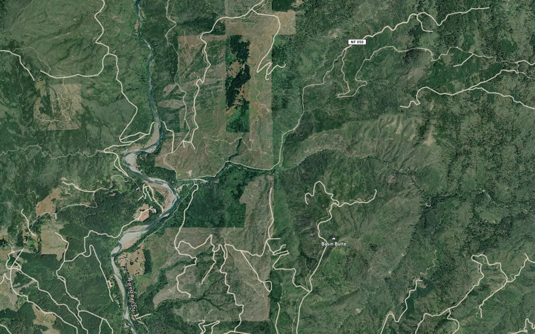 Satellite map of the Quail Prairie Creek