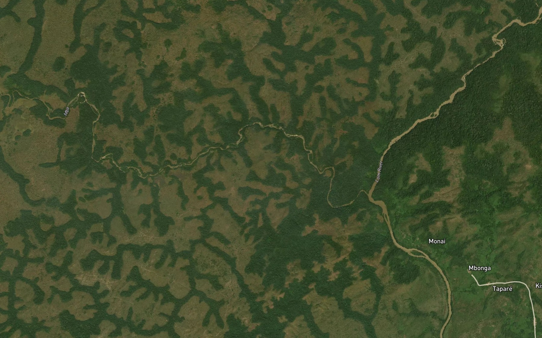 Satellite map of the Tapare