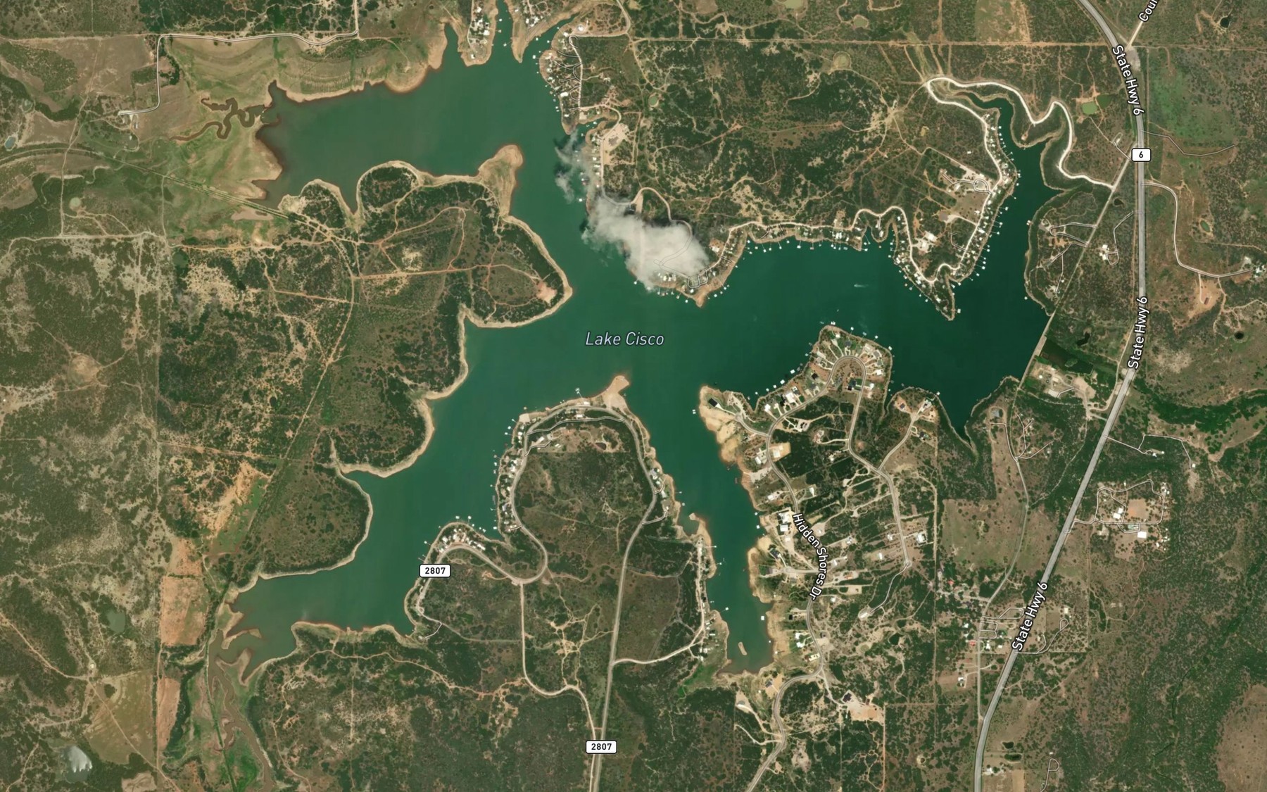 Satellite map of the Lake Cisco