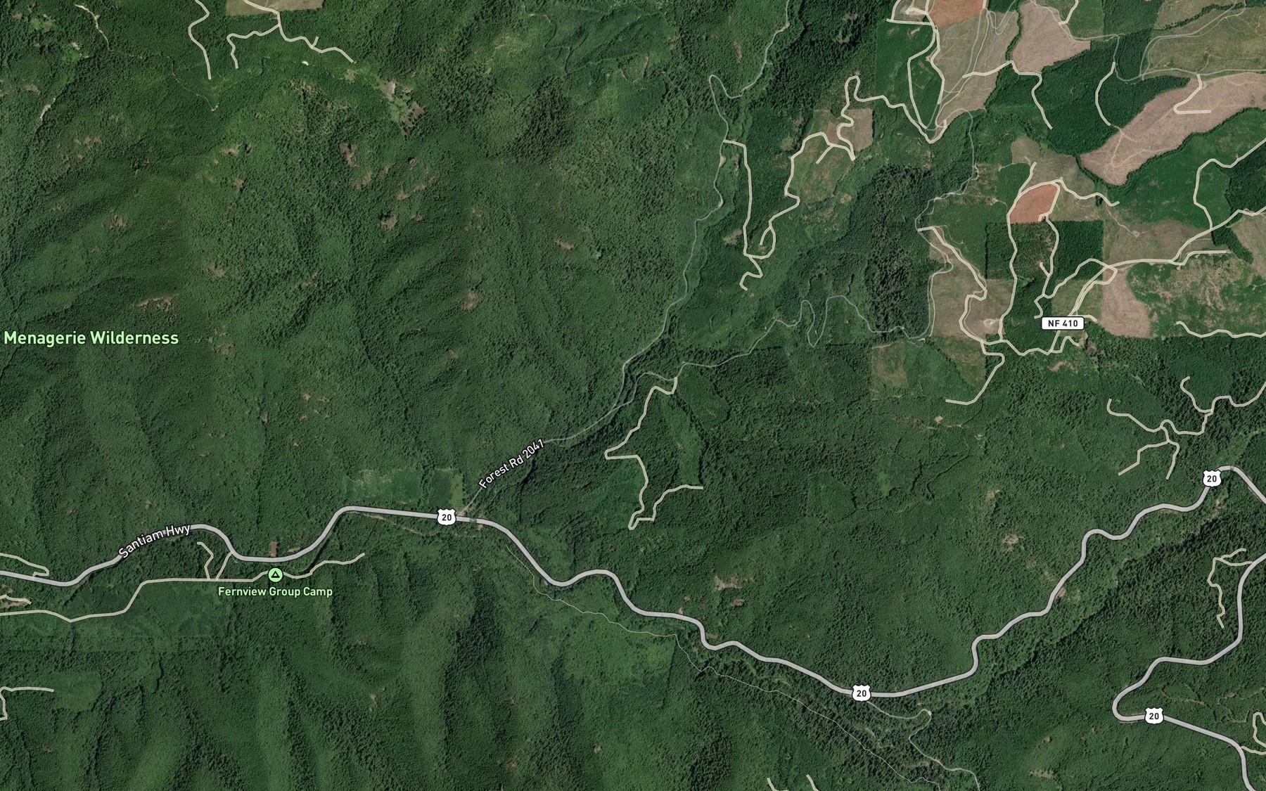 Satellite map of the Taylor Creek