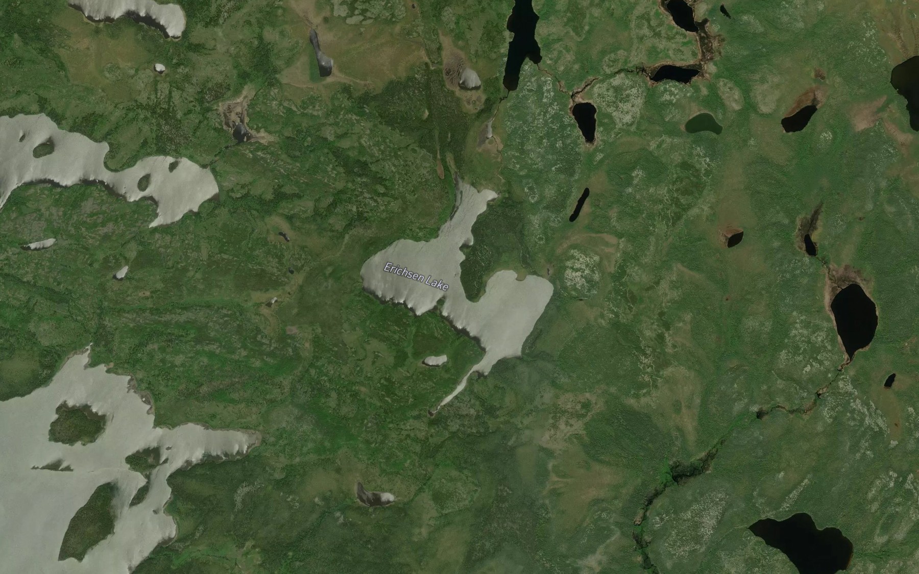 Satellite map of the Erichsen Lake