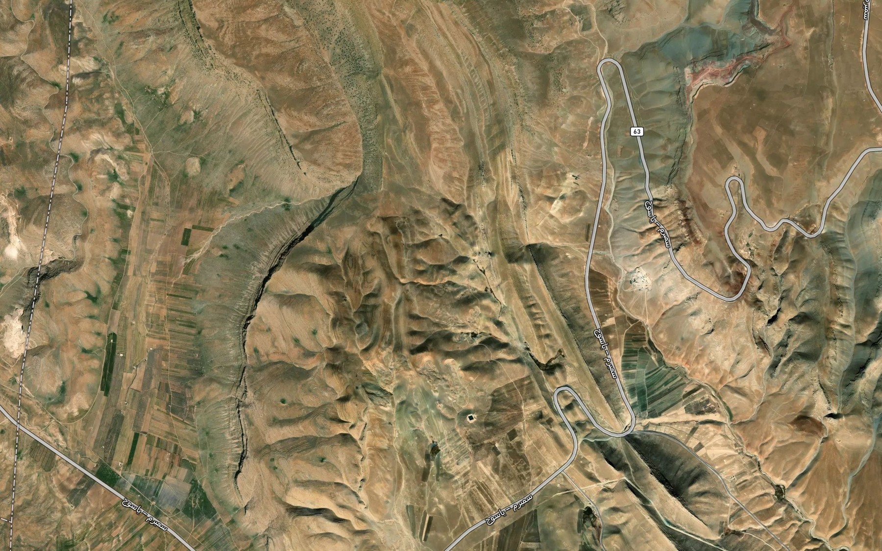 Satellite map of the Cheshmeh-ye Zard Alu