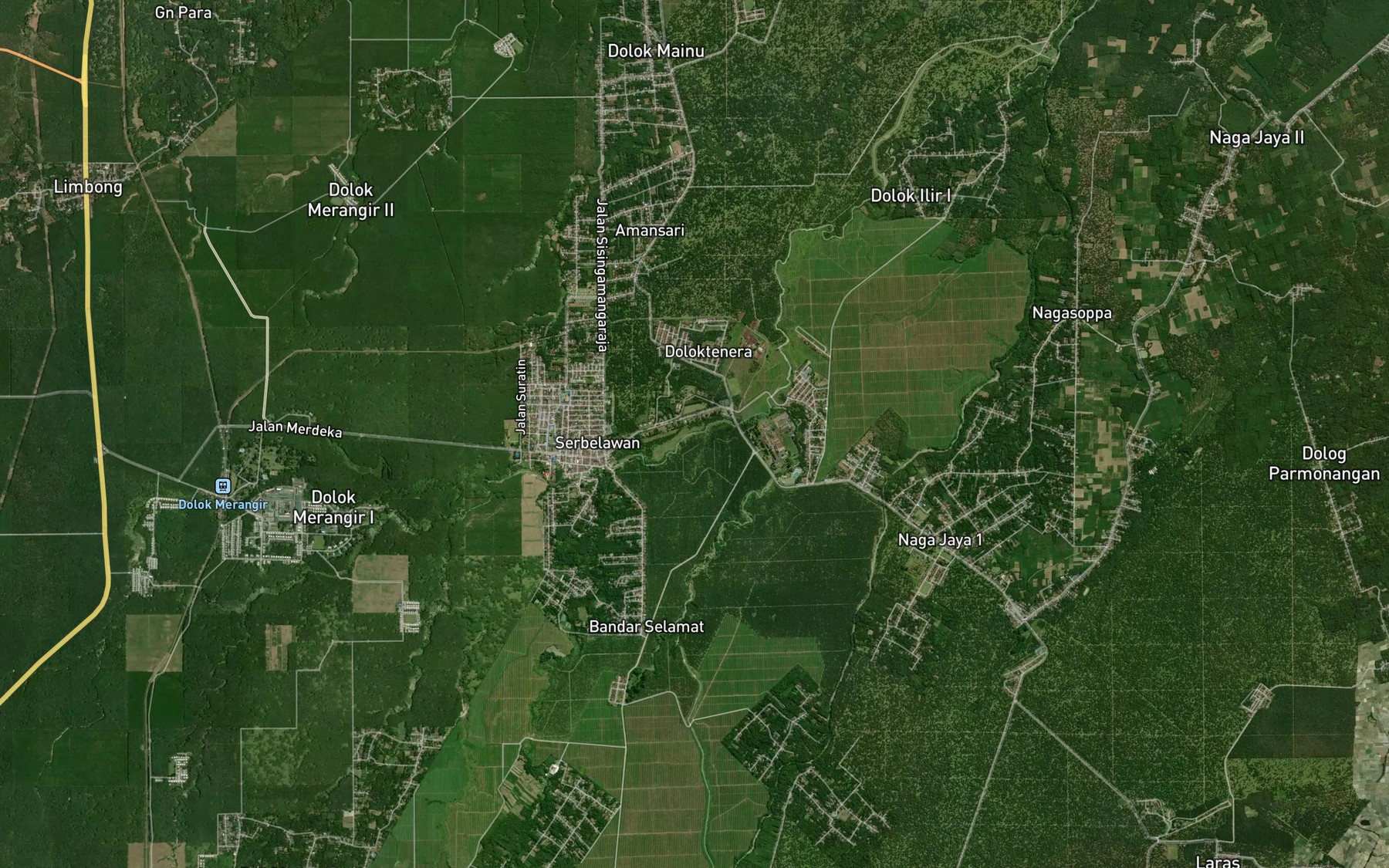 Satellite map of the Bah Sorba